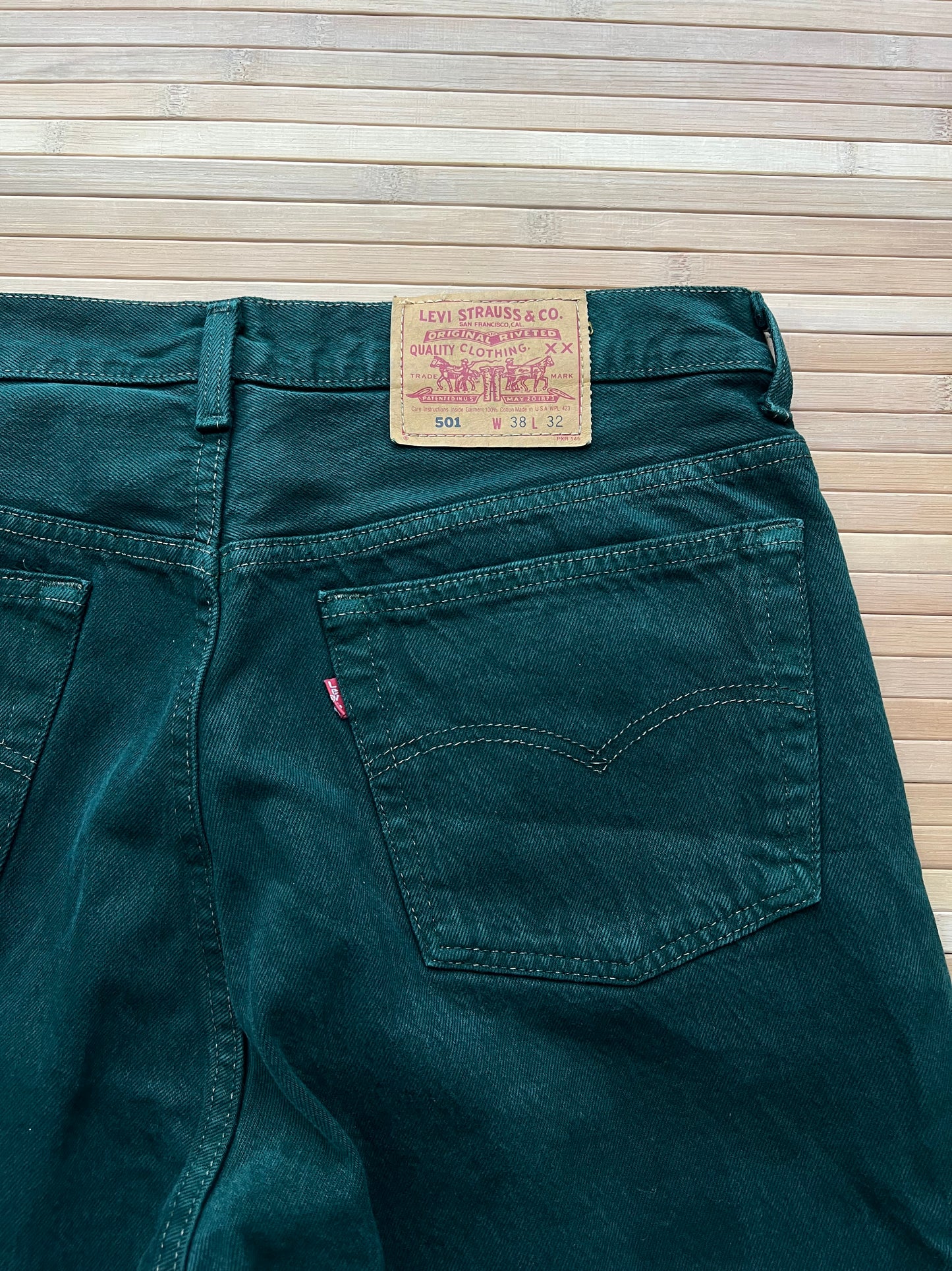 501 Levis Green jeans (34x32)