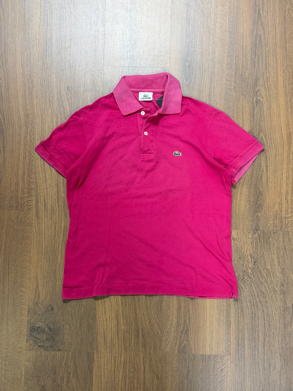 Bright Pink Lacoste Polo Tshirt🙋‍♀️ (S)