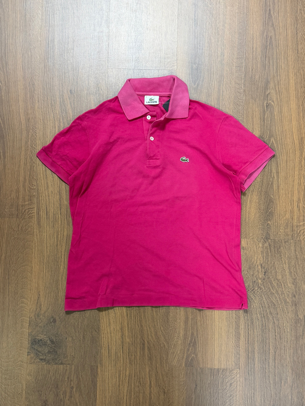 Bright Pink Lacoste Polo Tshirt🙋‍♀️ (S)