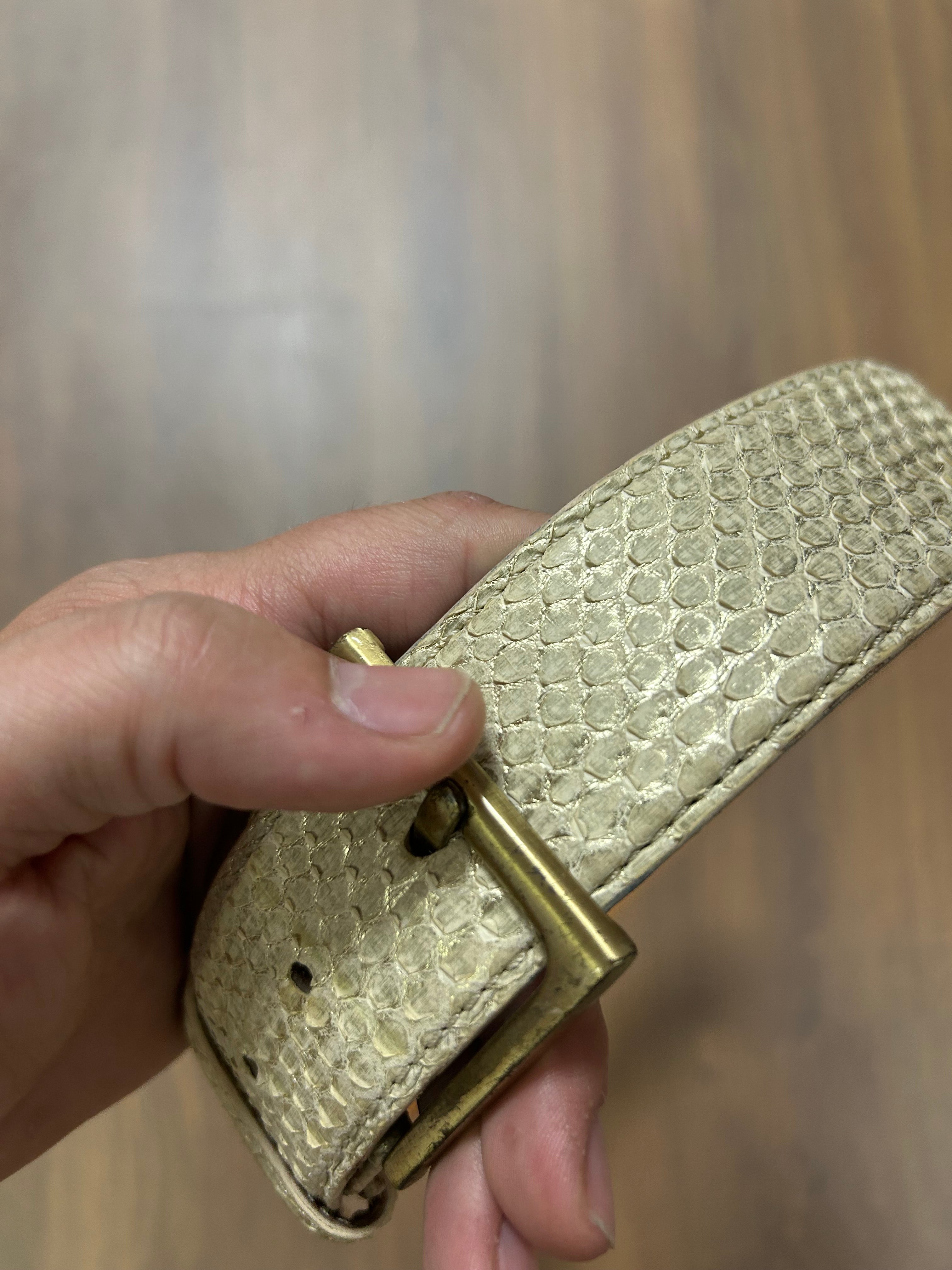Enrico Pucci Python Leather Belt(35/39)