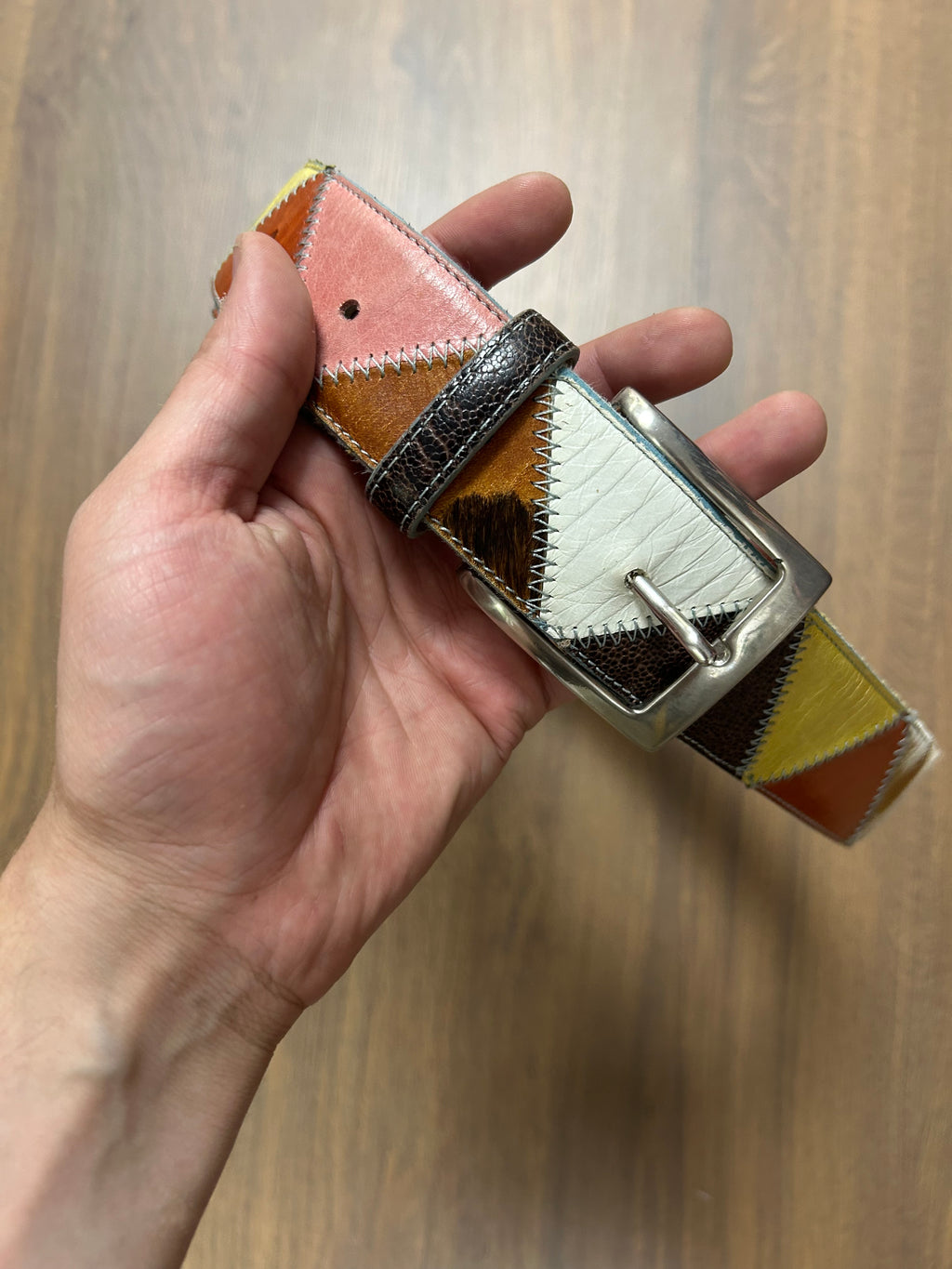 Handcrafted Colorful Leather Belt (30/34)