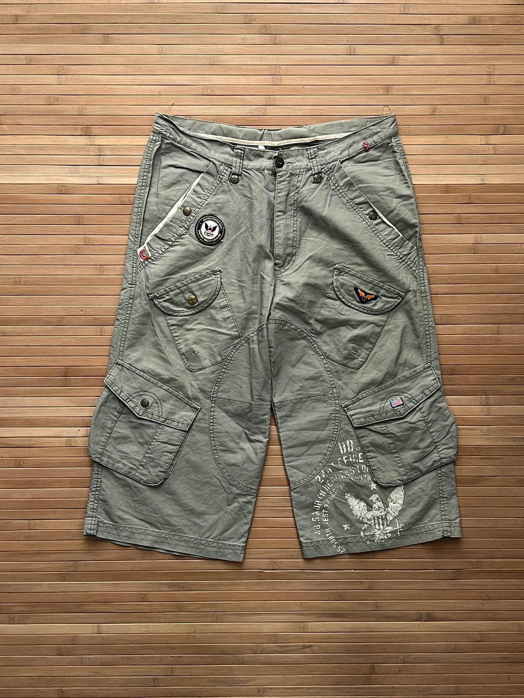 Military Patches Cargo Shorts (30)