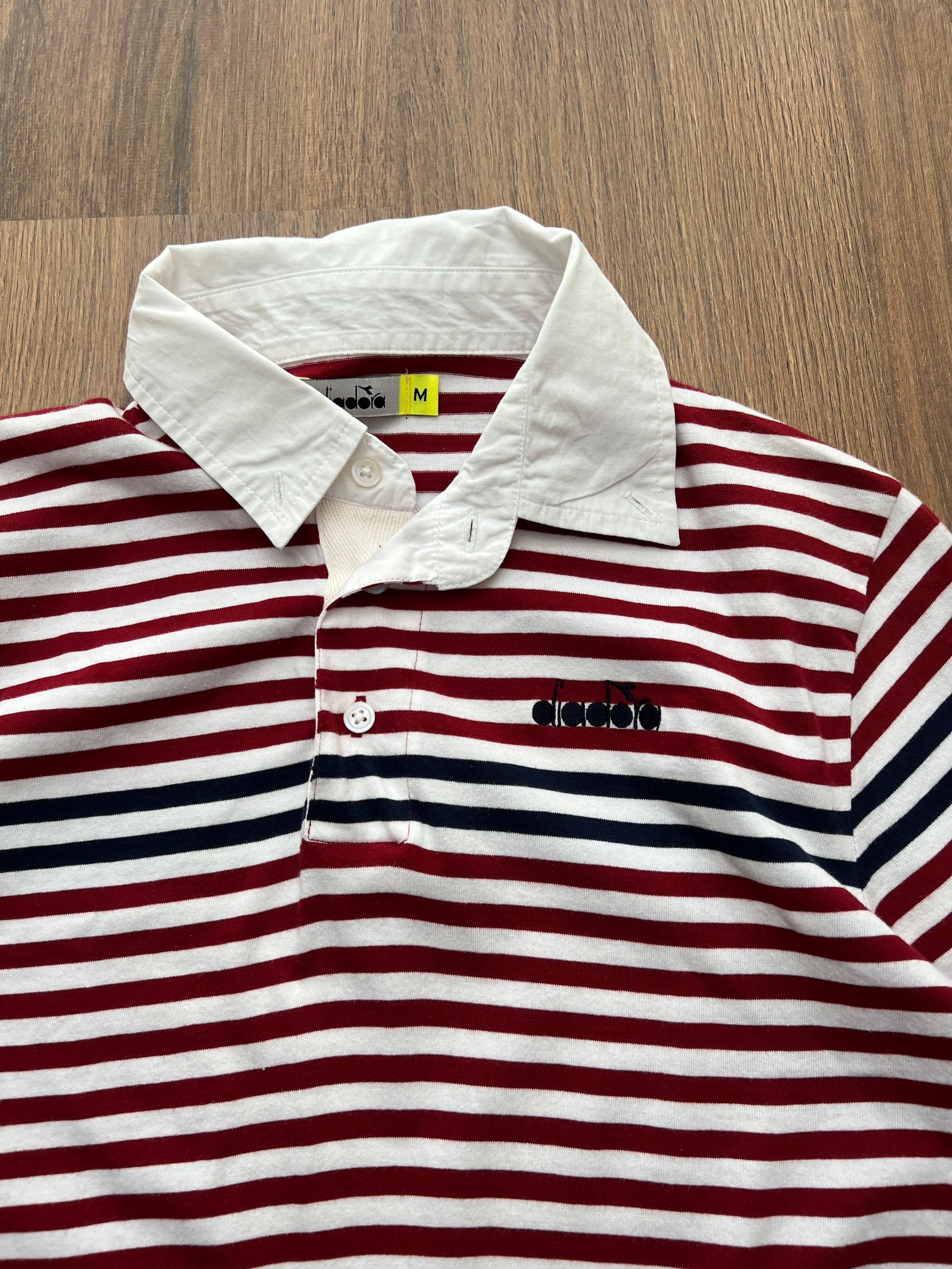 Diadora Striped Polo Tshirt (M)