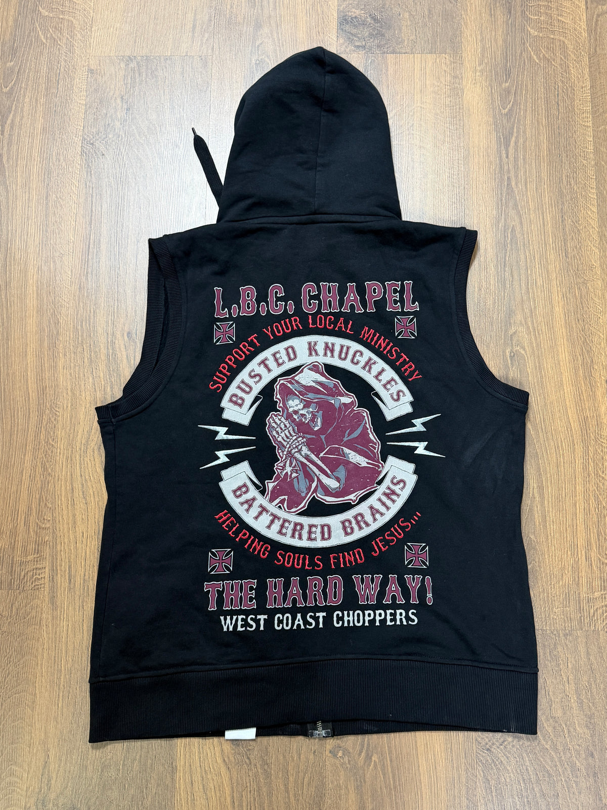 West Coast Choppers Hooded Vest (L/XL)