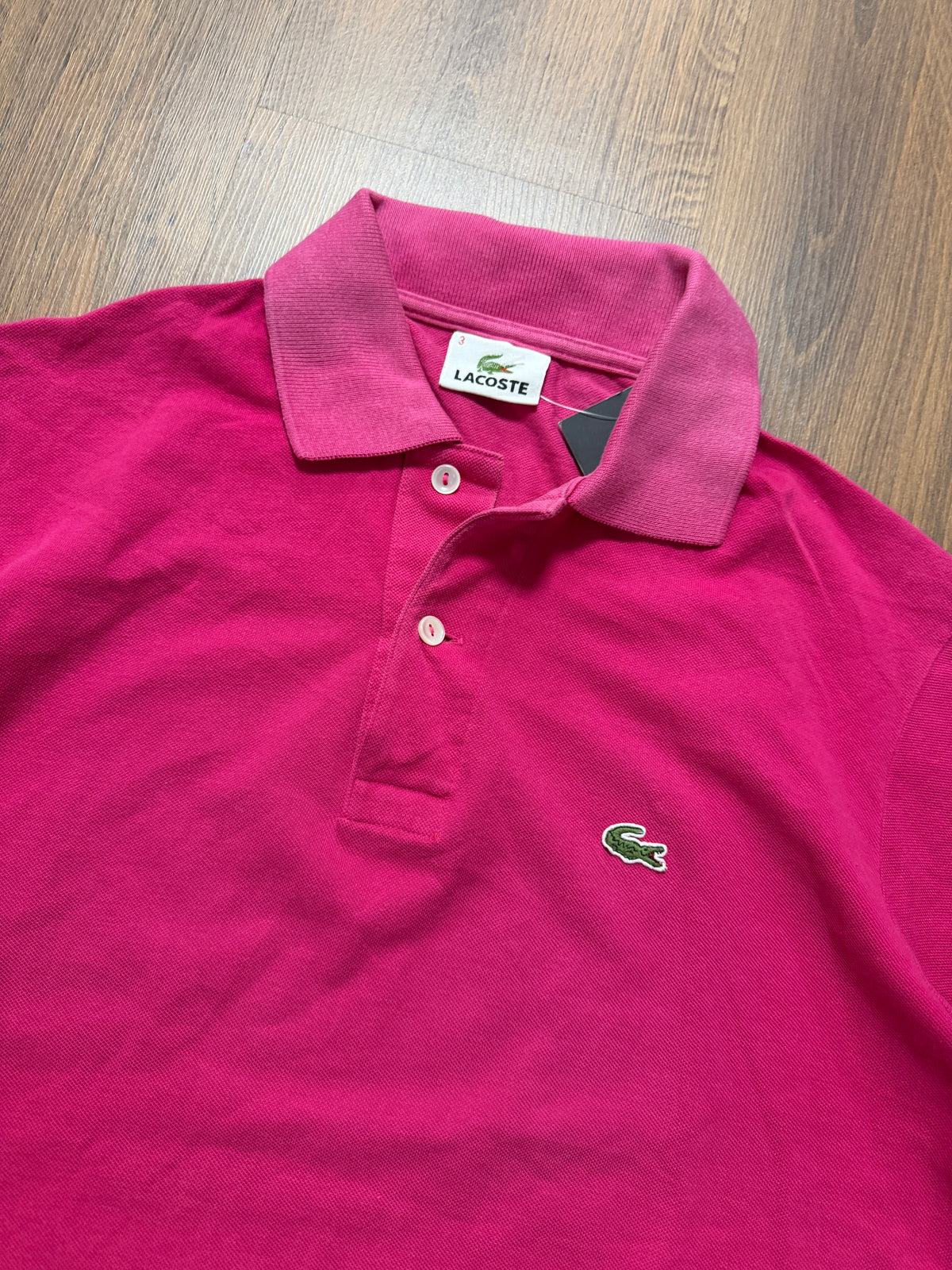 Bright Pink Lacoste Polo Tshirt🙋‍♀️ (S)