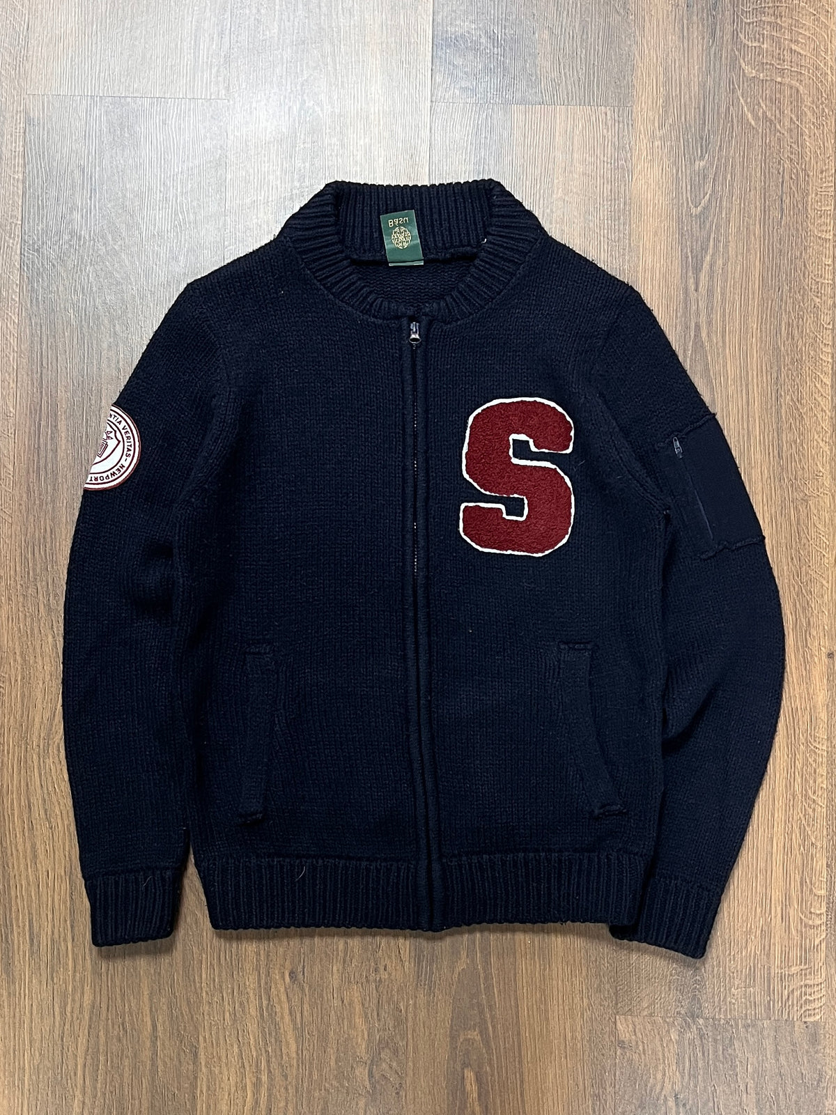 Vintage zip up knit (M)
