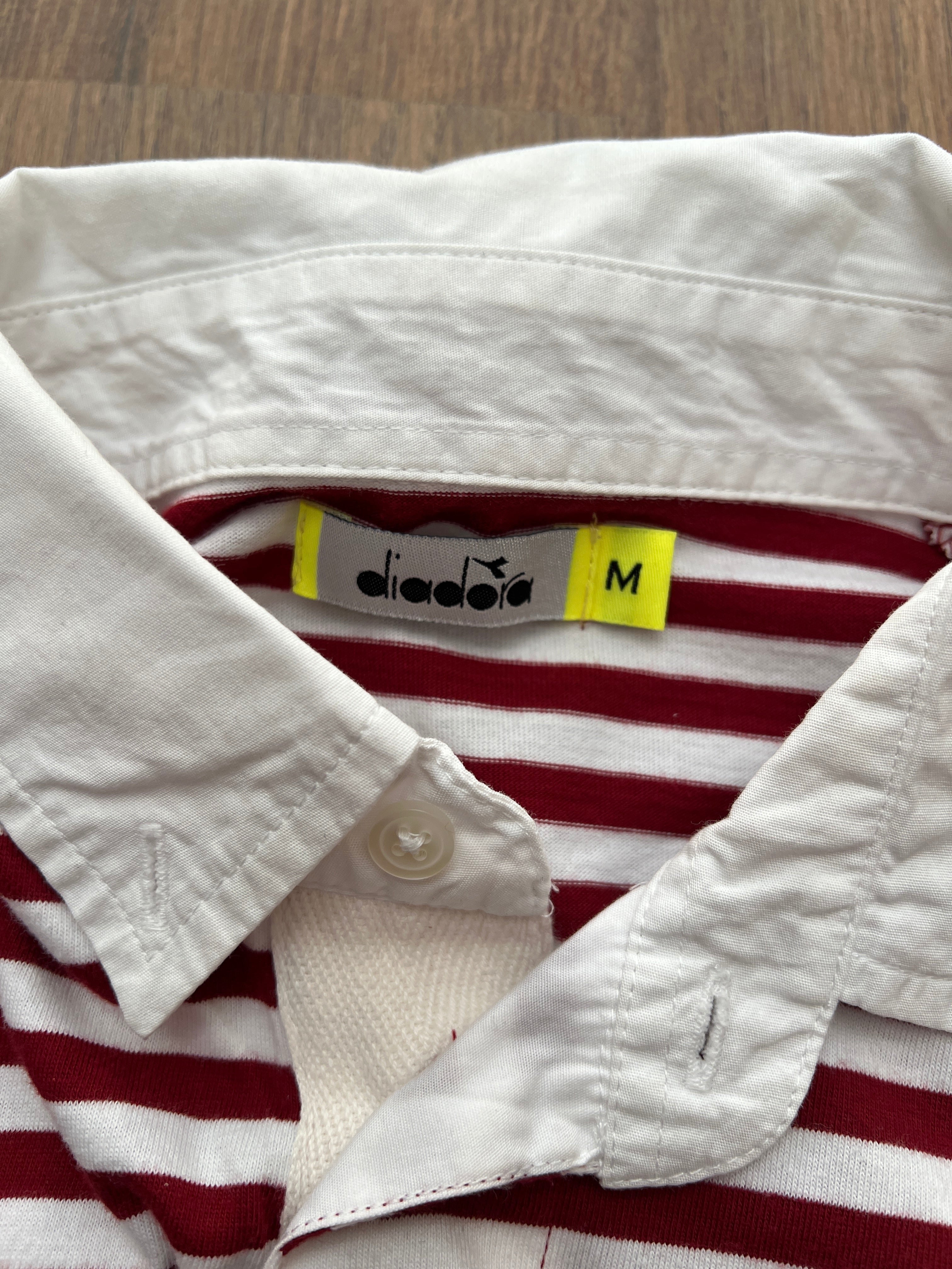 Diadora Striped Polo Tshirt (M)