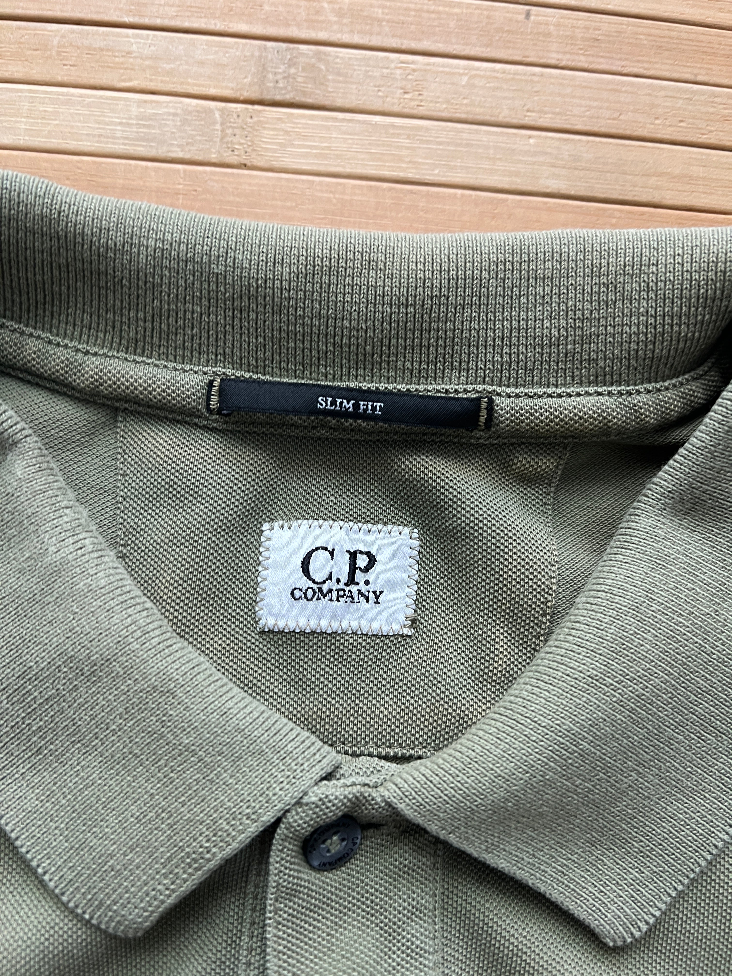 CP Company khaki Polo Tshirt(XL)
