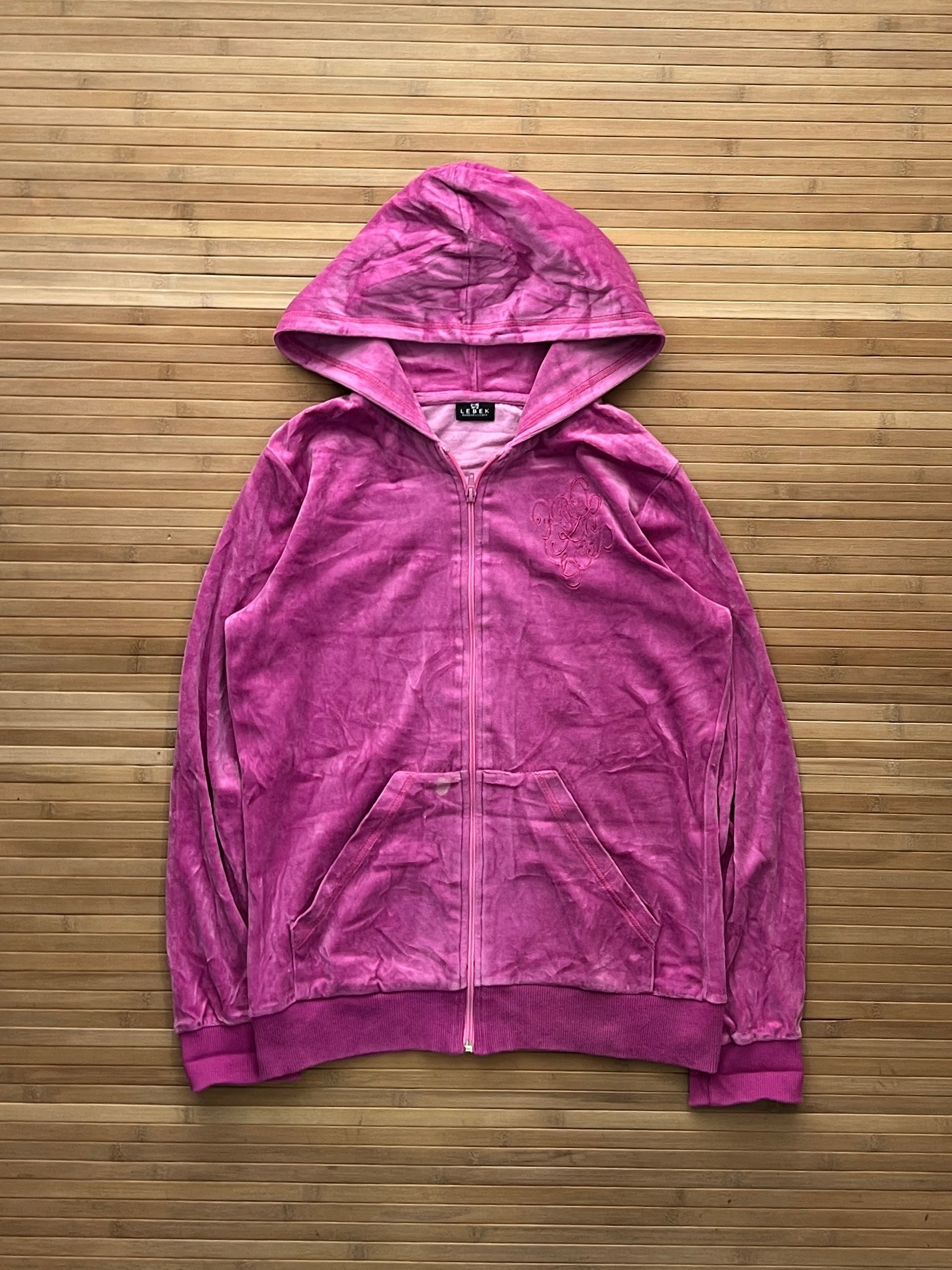 Pink Velvet Zip Hoodie 🙋‍♀️(S)