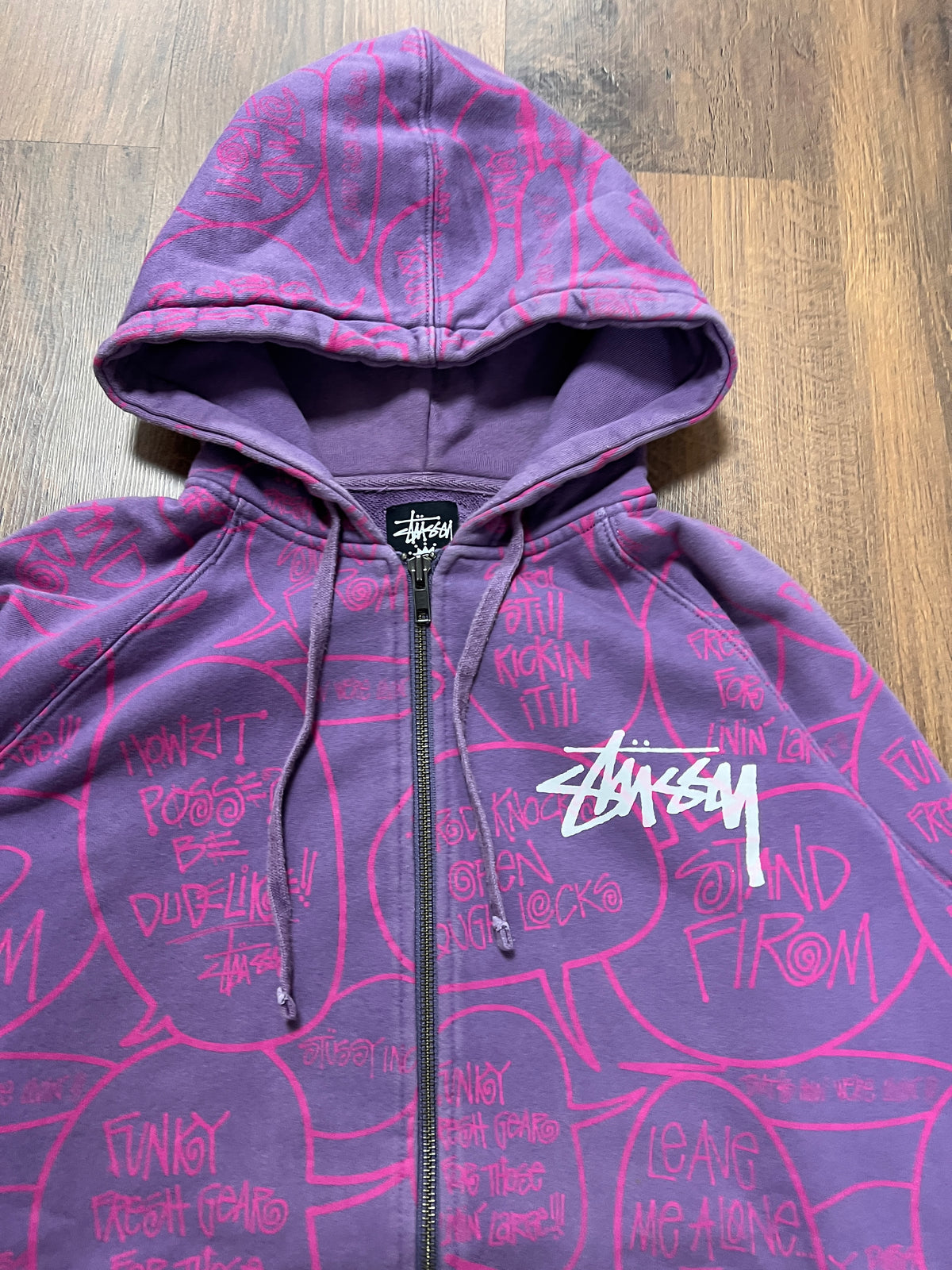 Stussy 2000s Zip Up Hoodie (L)