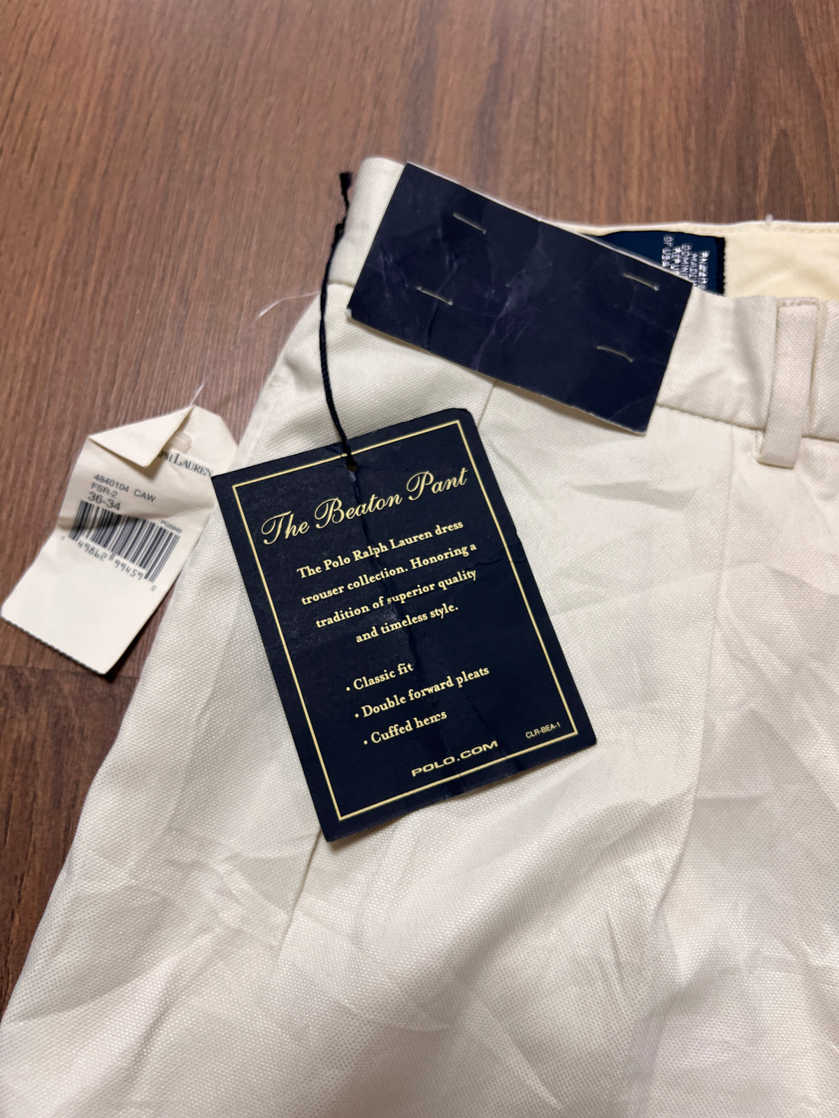 Brand New Polo Pleated Chino Pants (34x32)