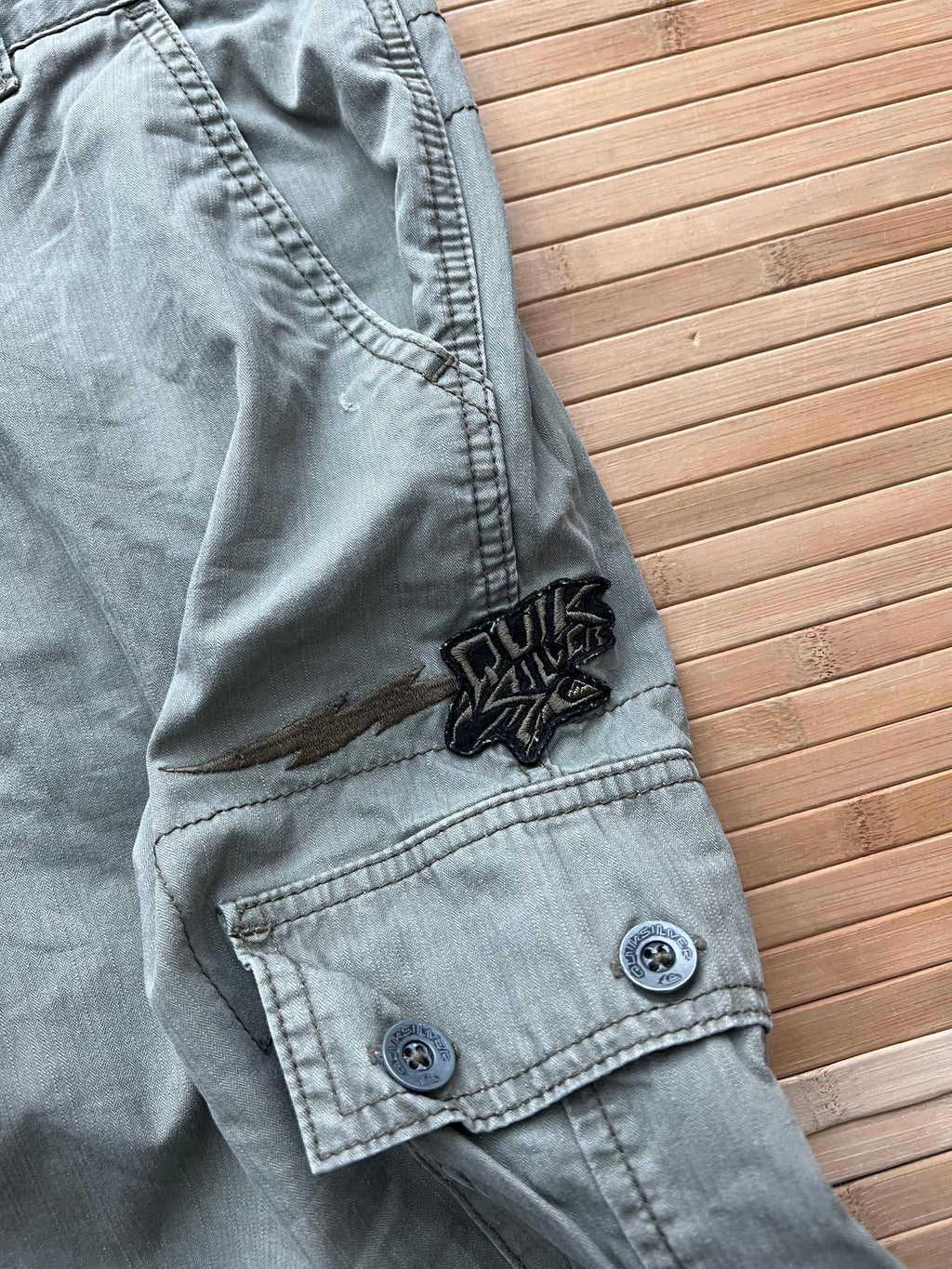 Quick Silver Green Cargo Shorts (34)