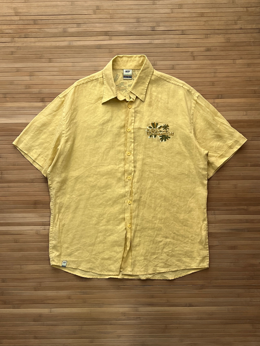 90s Hawai Linen Shirt(2XL)