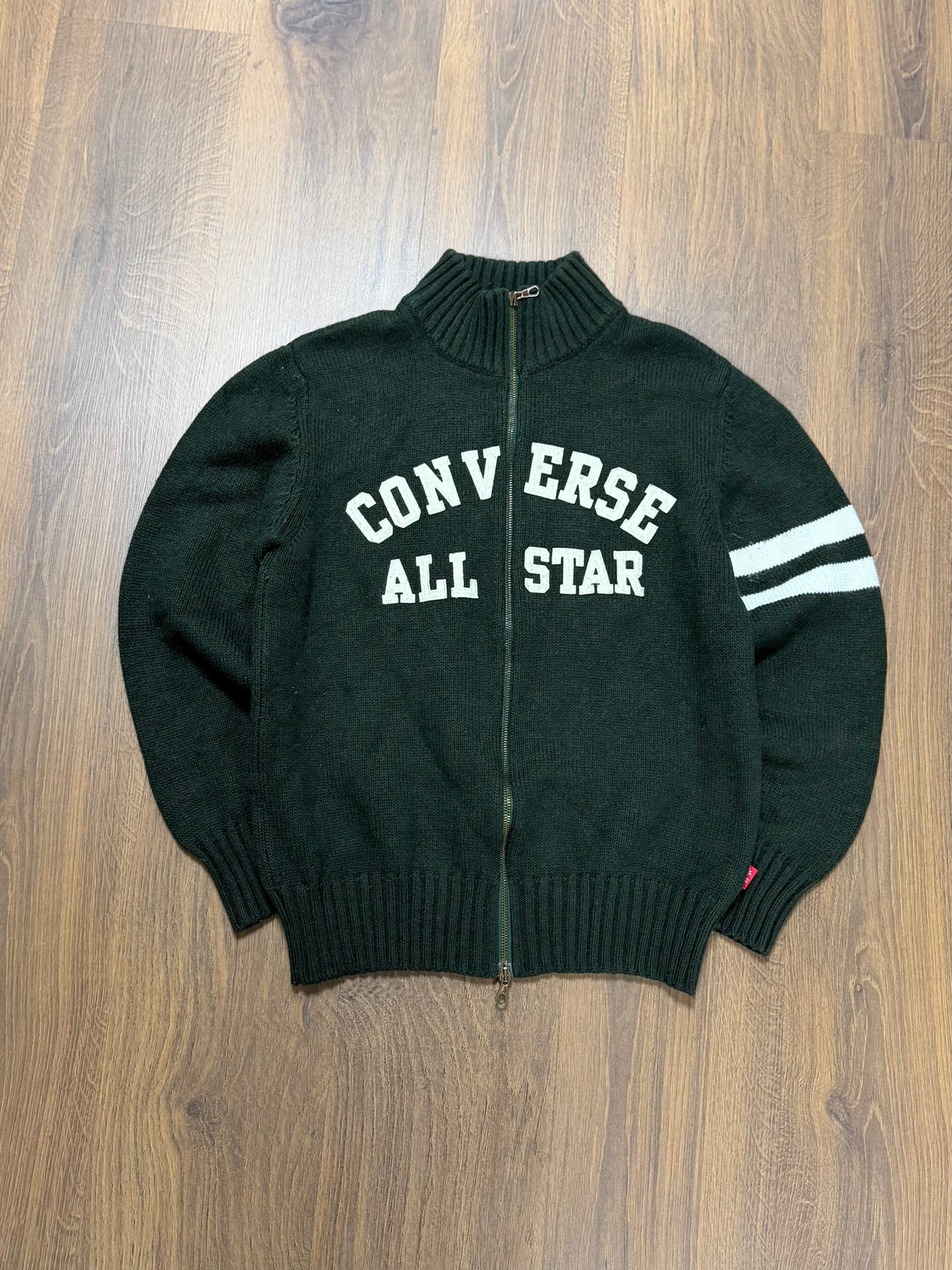 Striped Converse Zip up Knit (M)