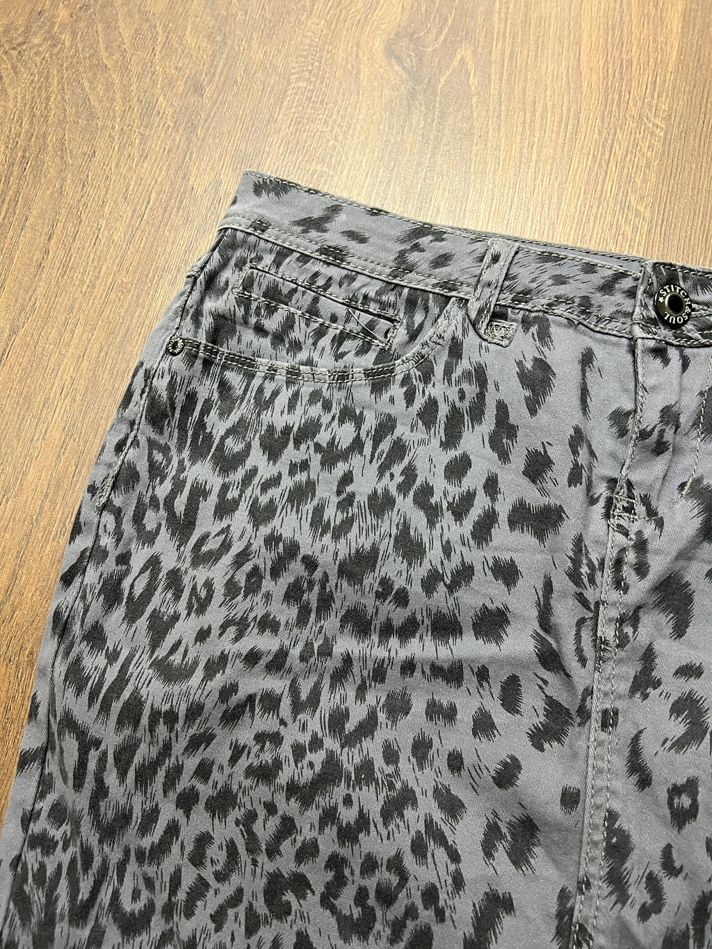Chetah Print Denim Skirt🙋‍♀️ (32)