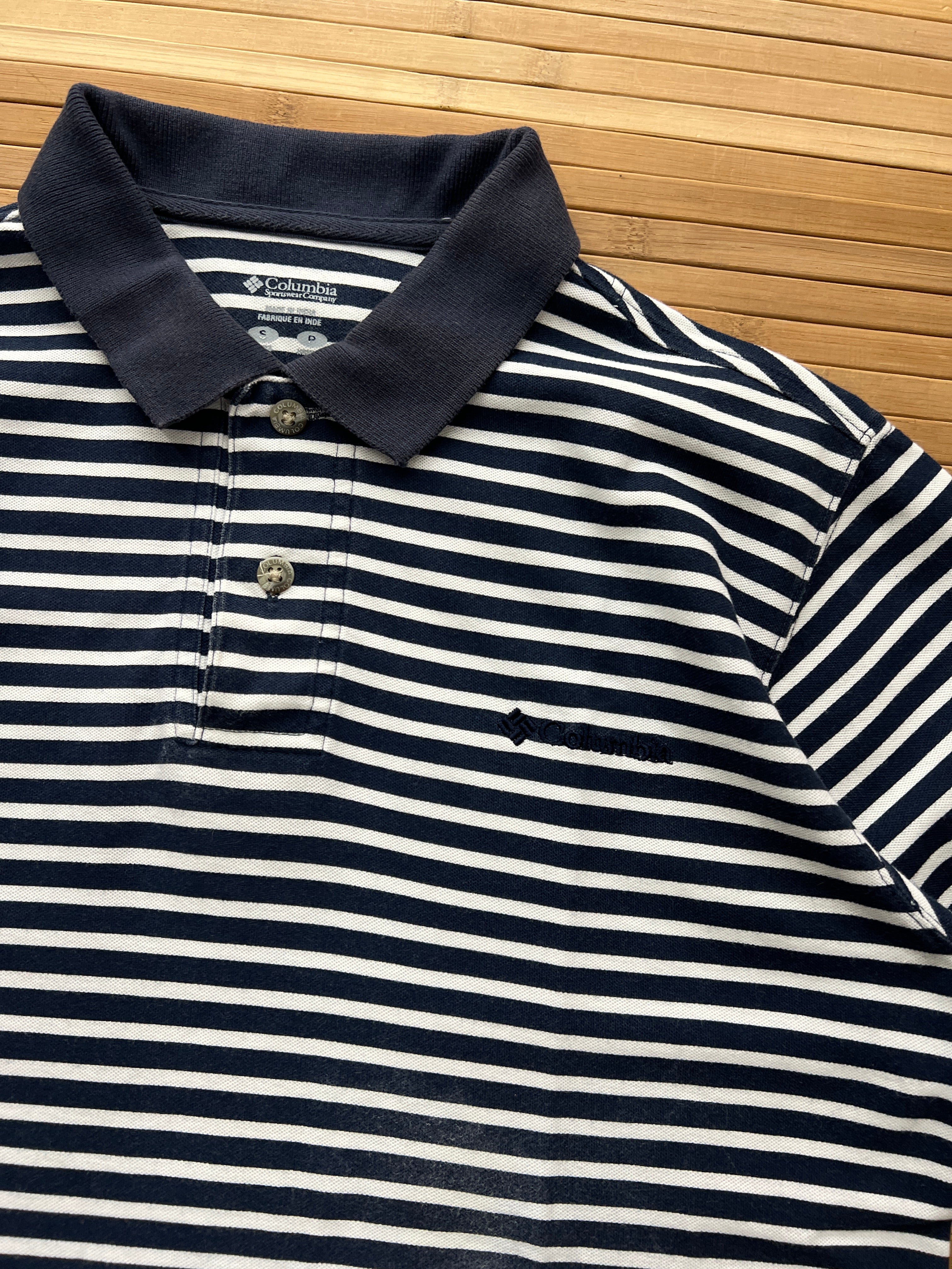 Columbia Striped Polo T-Shirt (M)