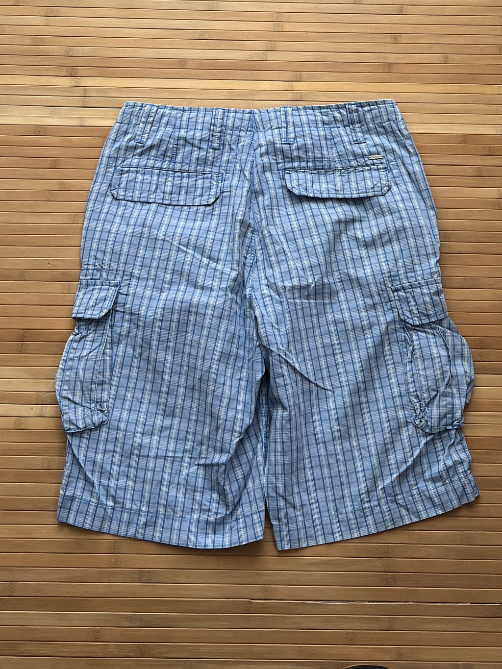 Tommy Blue Striped Cargo Shorts (34)