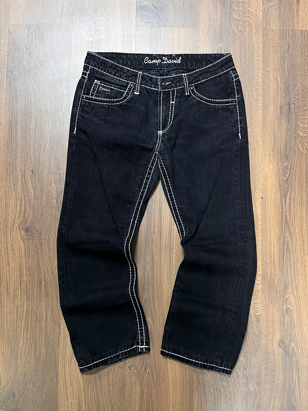 Black camp david y2K jeans(34x30)