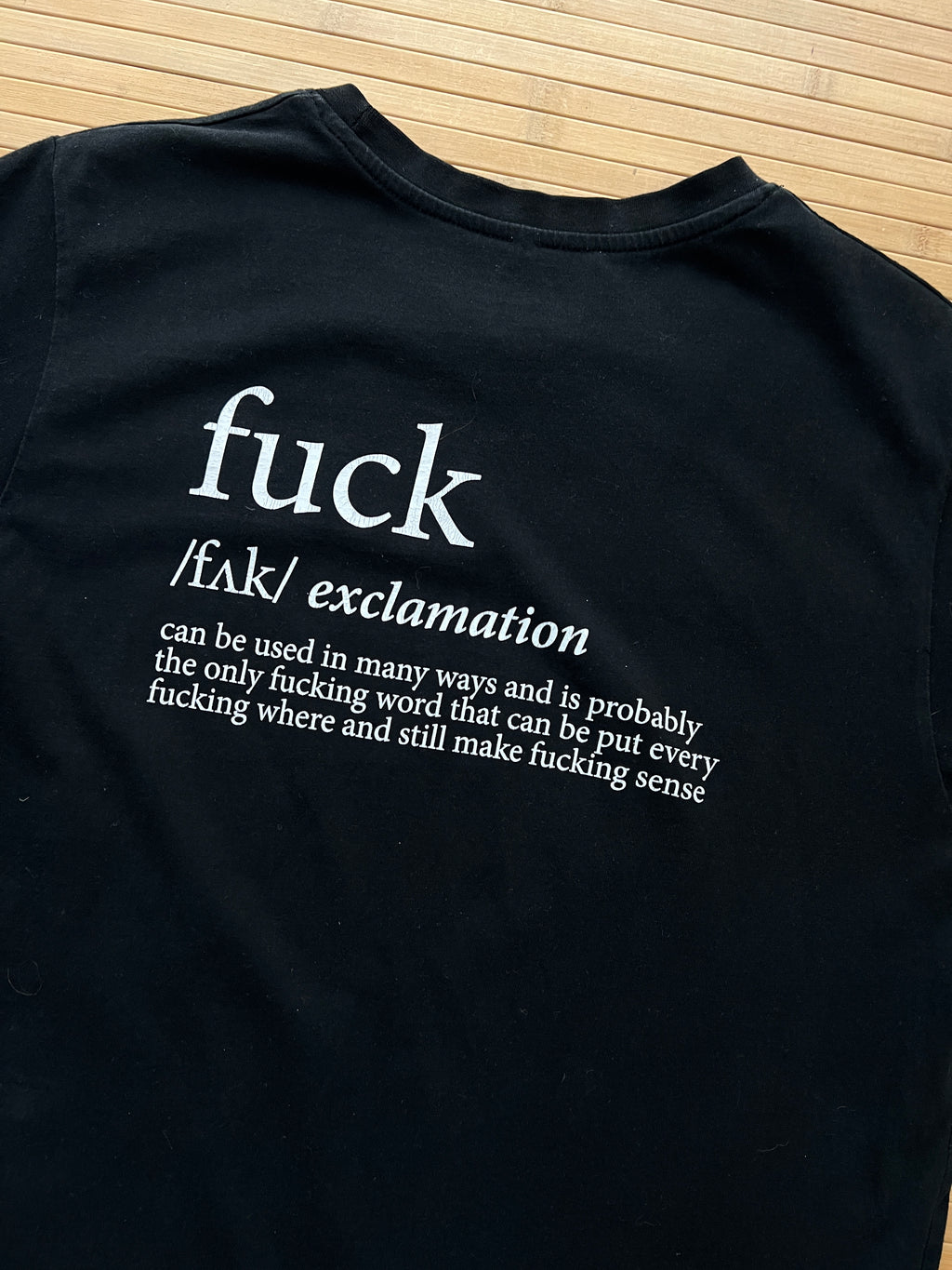 Fuck Funny Quote Tshirt(L)