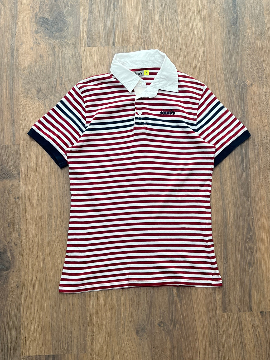Diadora Striped Polo Tshirt (M)