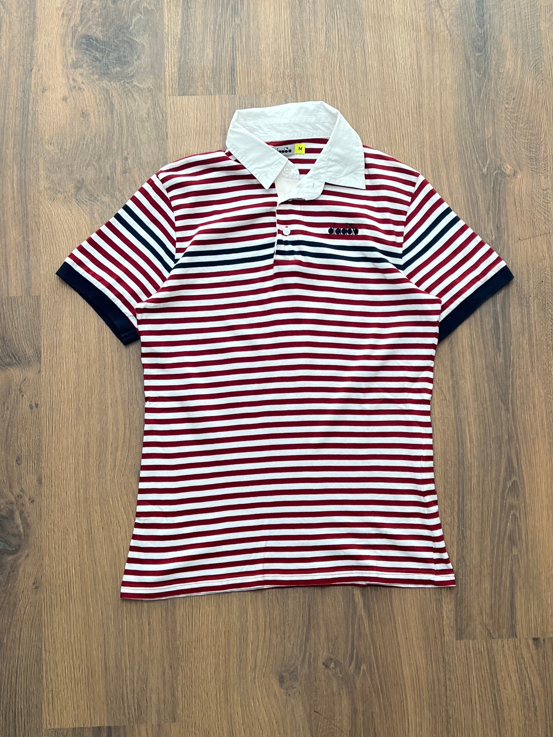 Diadora Striped Polo Tshirt (M)