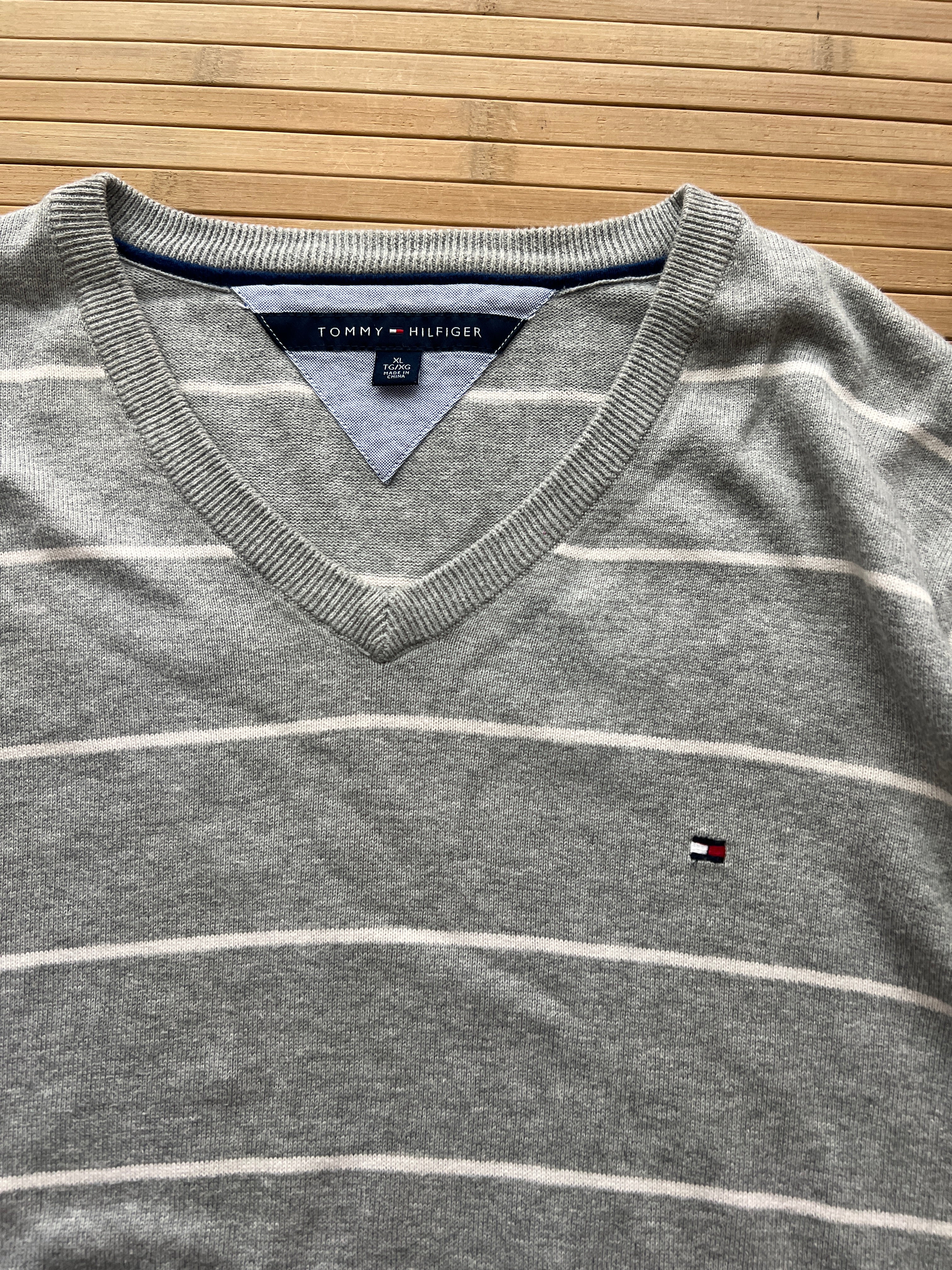 Tommy Grey Stripped Knit (XL)