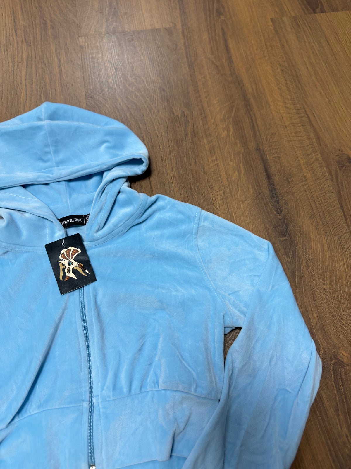 Velour Cropped Zip Up 🙋‍♀️(XS)