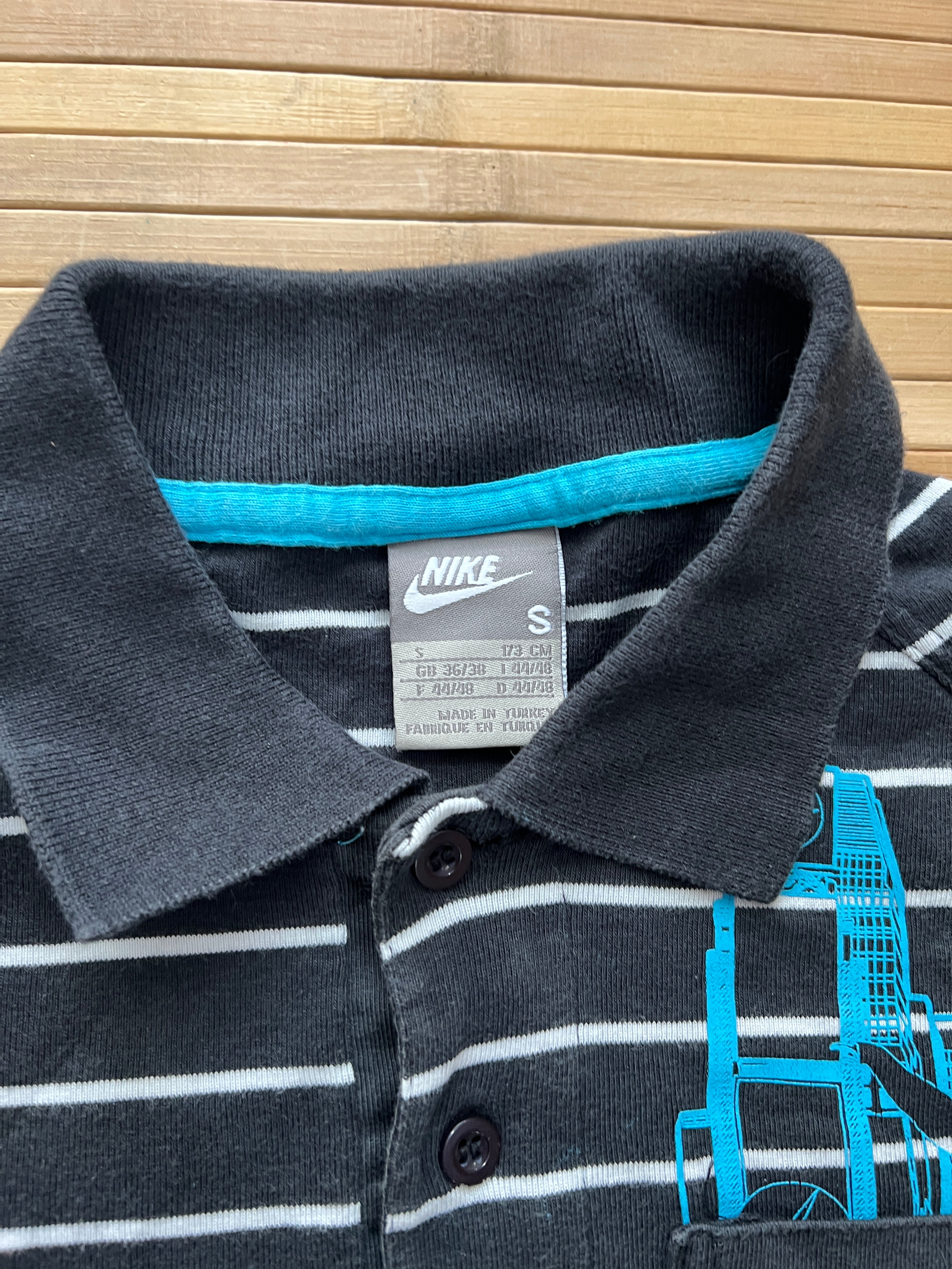 Nike Y2K Striped Polo Tshirt(XS)
