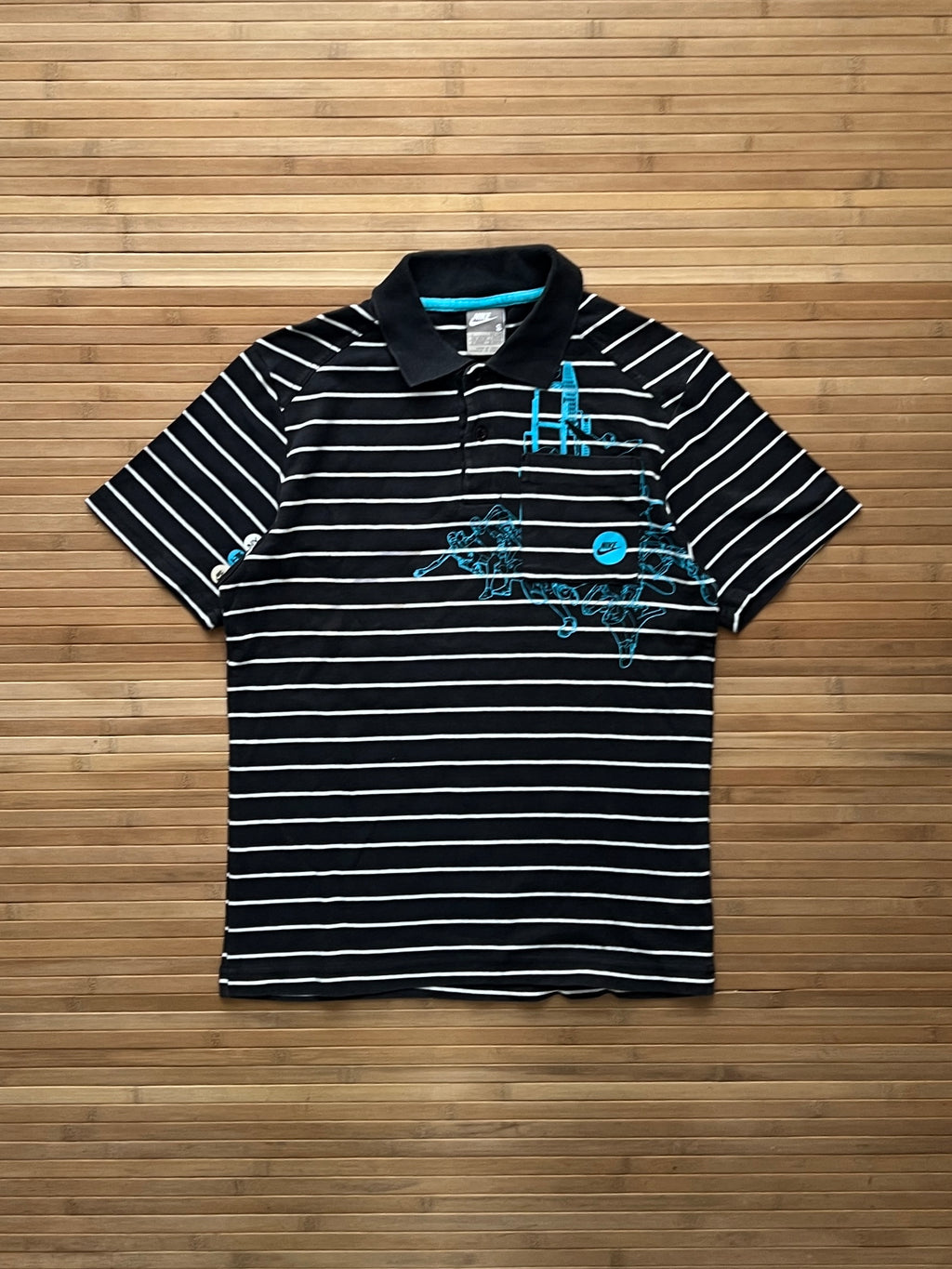 Nike Y2K Striped Polo Tshirt(XS)