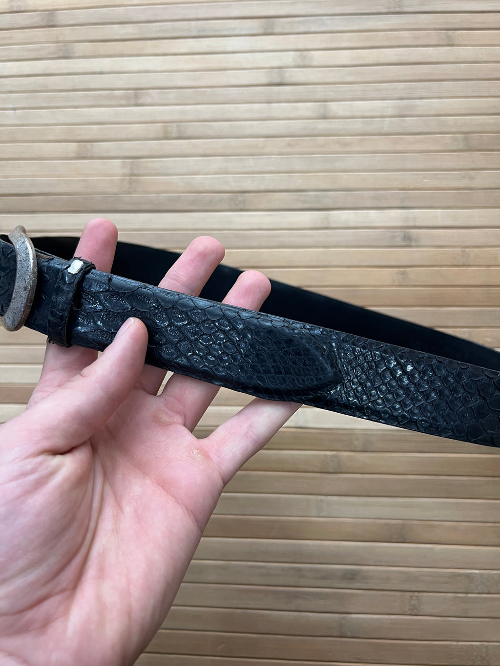 Black Snake Skin Belt (34)