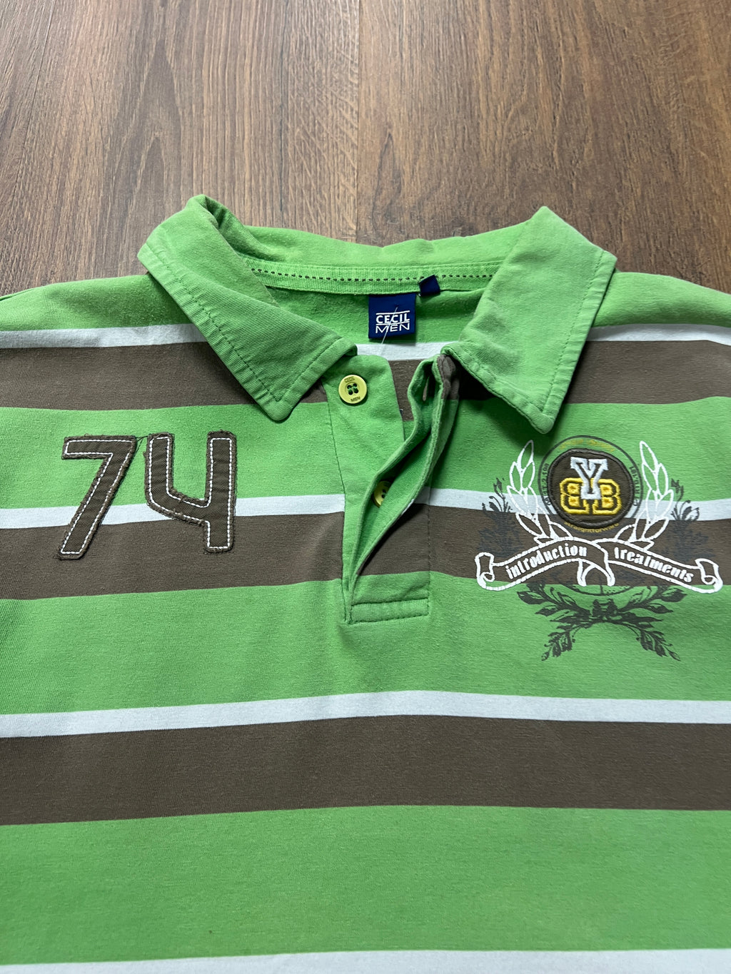 74 Striped Polo (L)