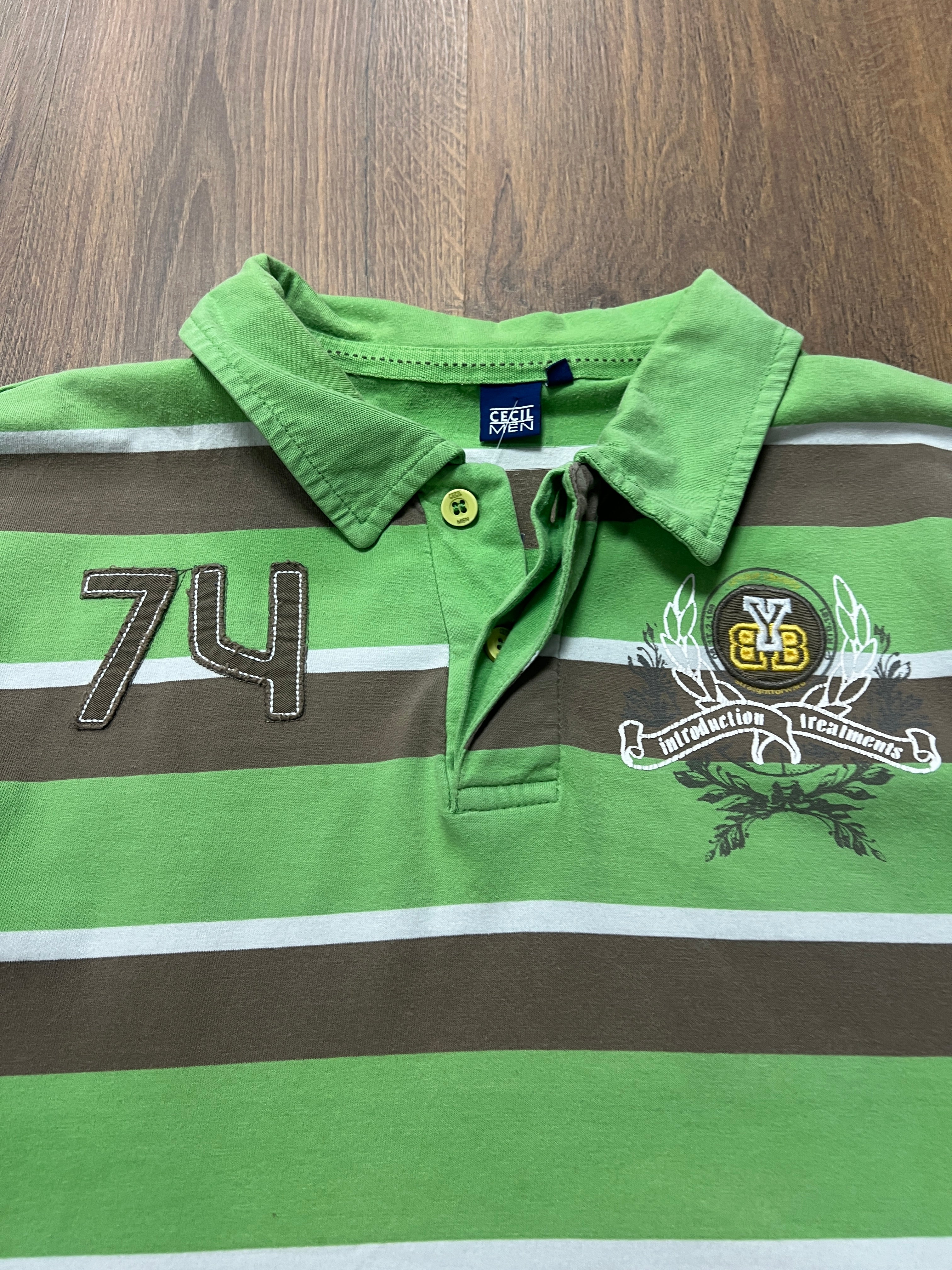 74 Striped Polo (L)