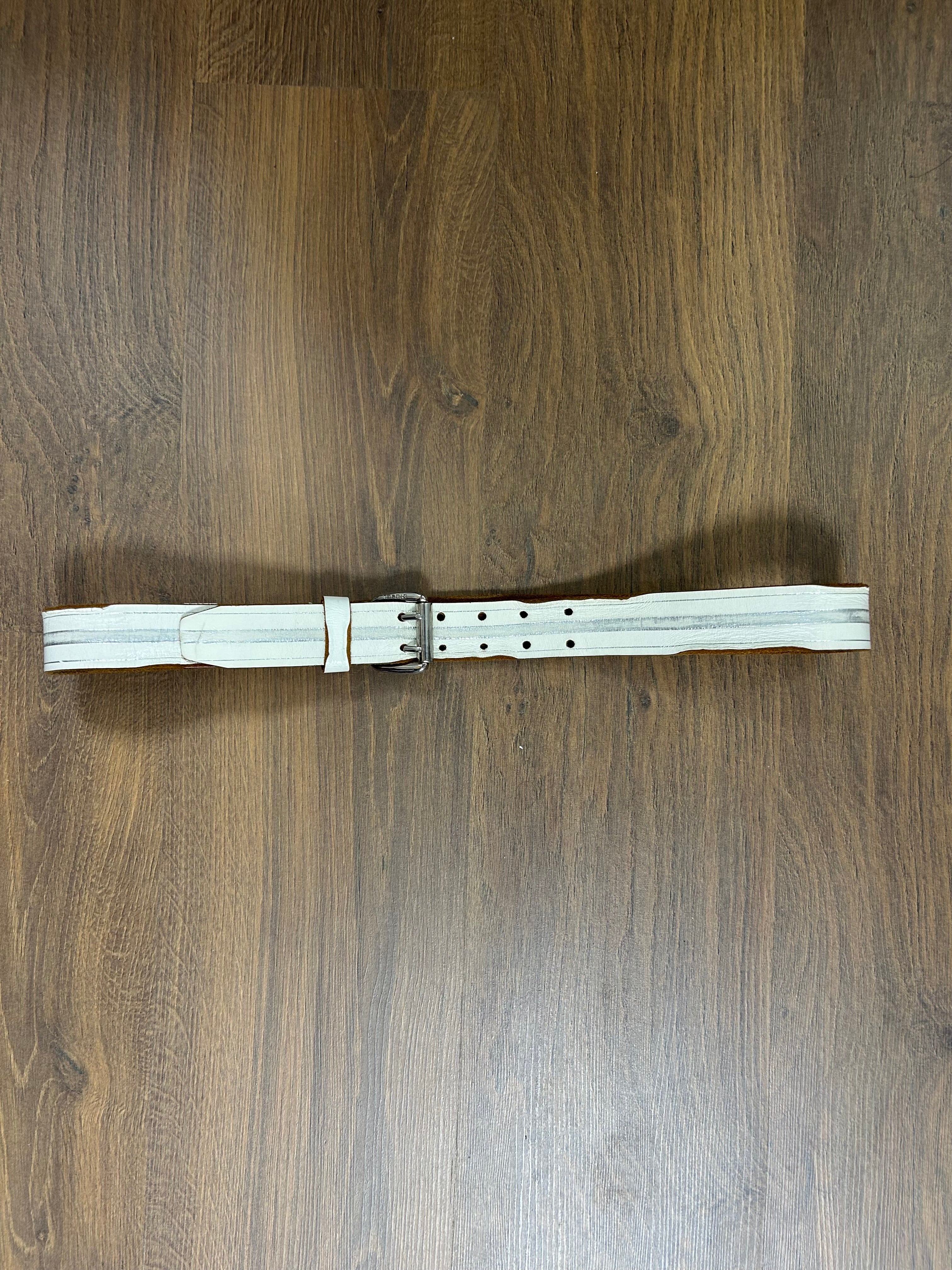 Vintage Diesel White Leather Belt (36/41)