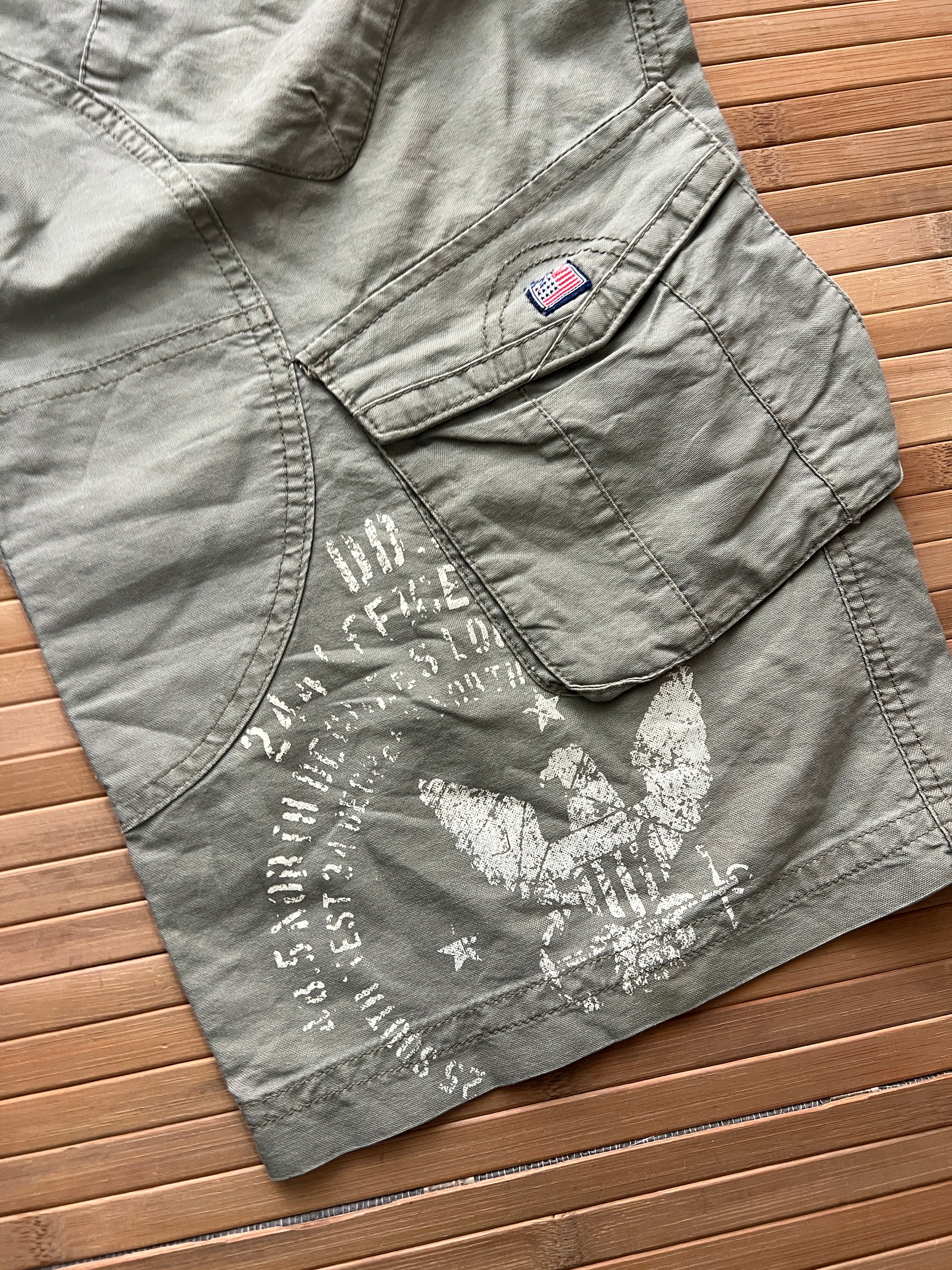 Military Patches Cargo Shorts (30)