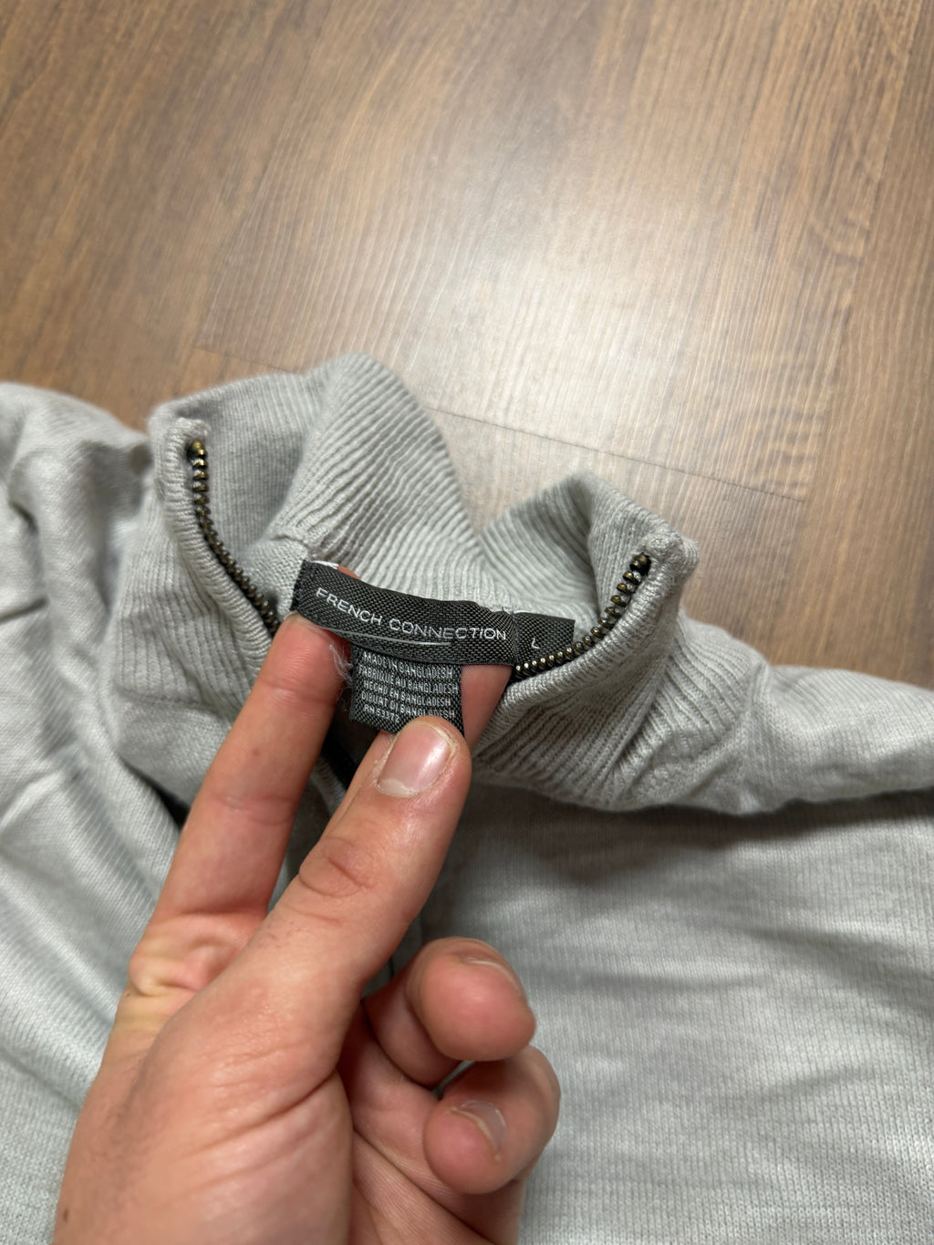 Grey Quarter Zip (L)