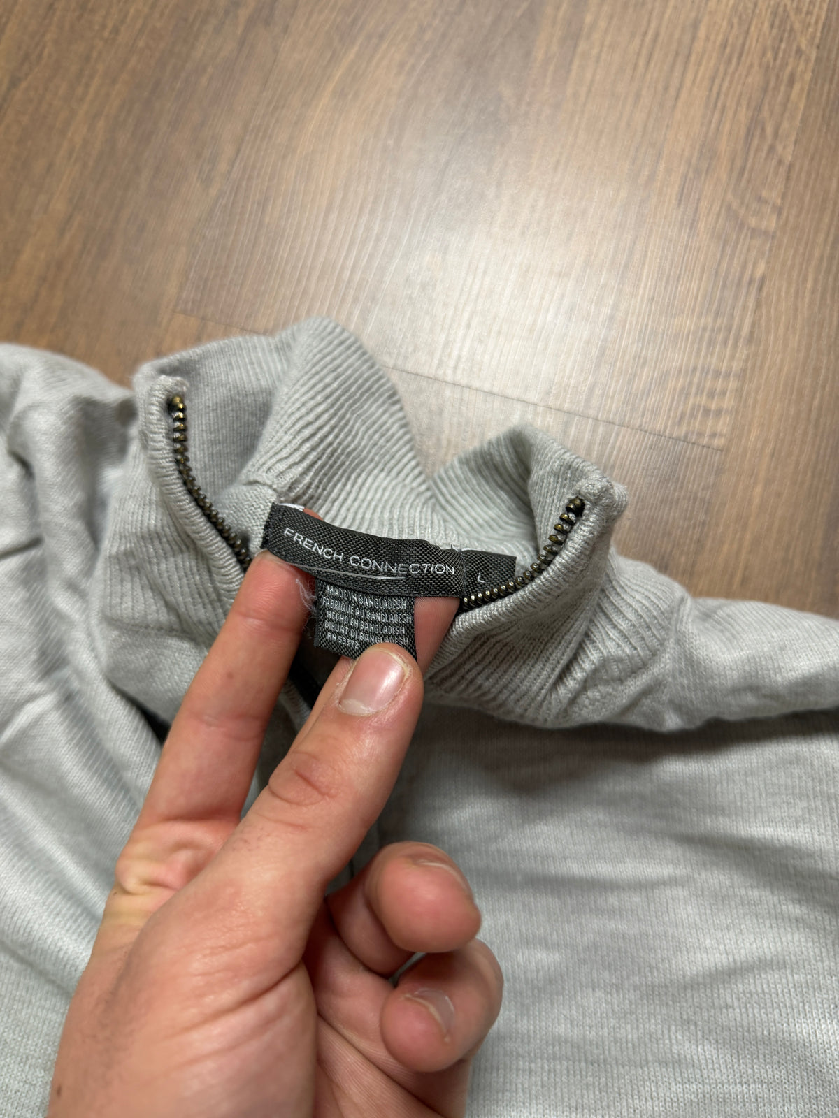 Grey Quarter Zip (L)