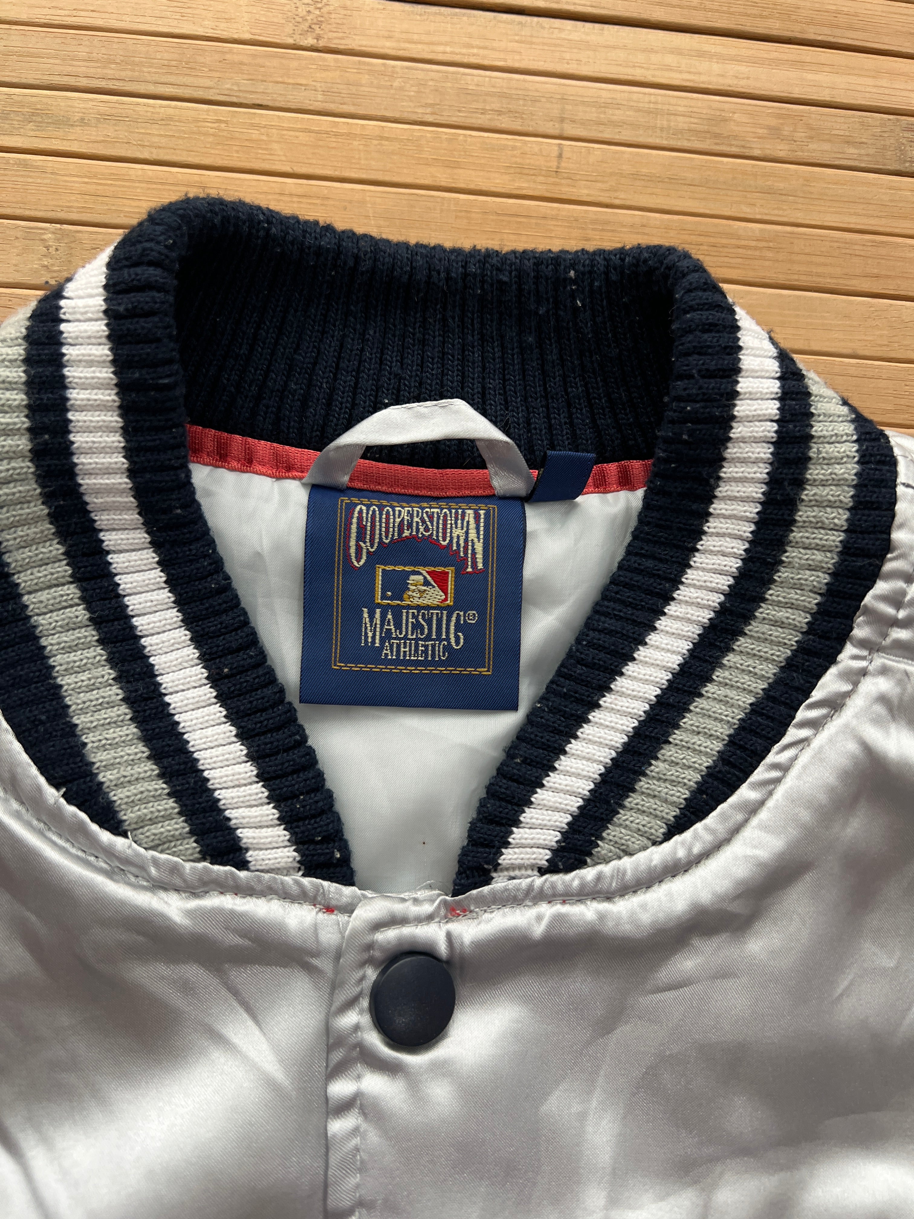 NY Yankees Satin Baseball Jacket (L)