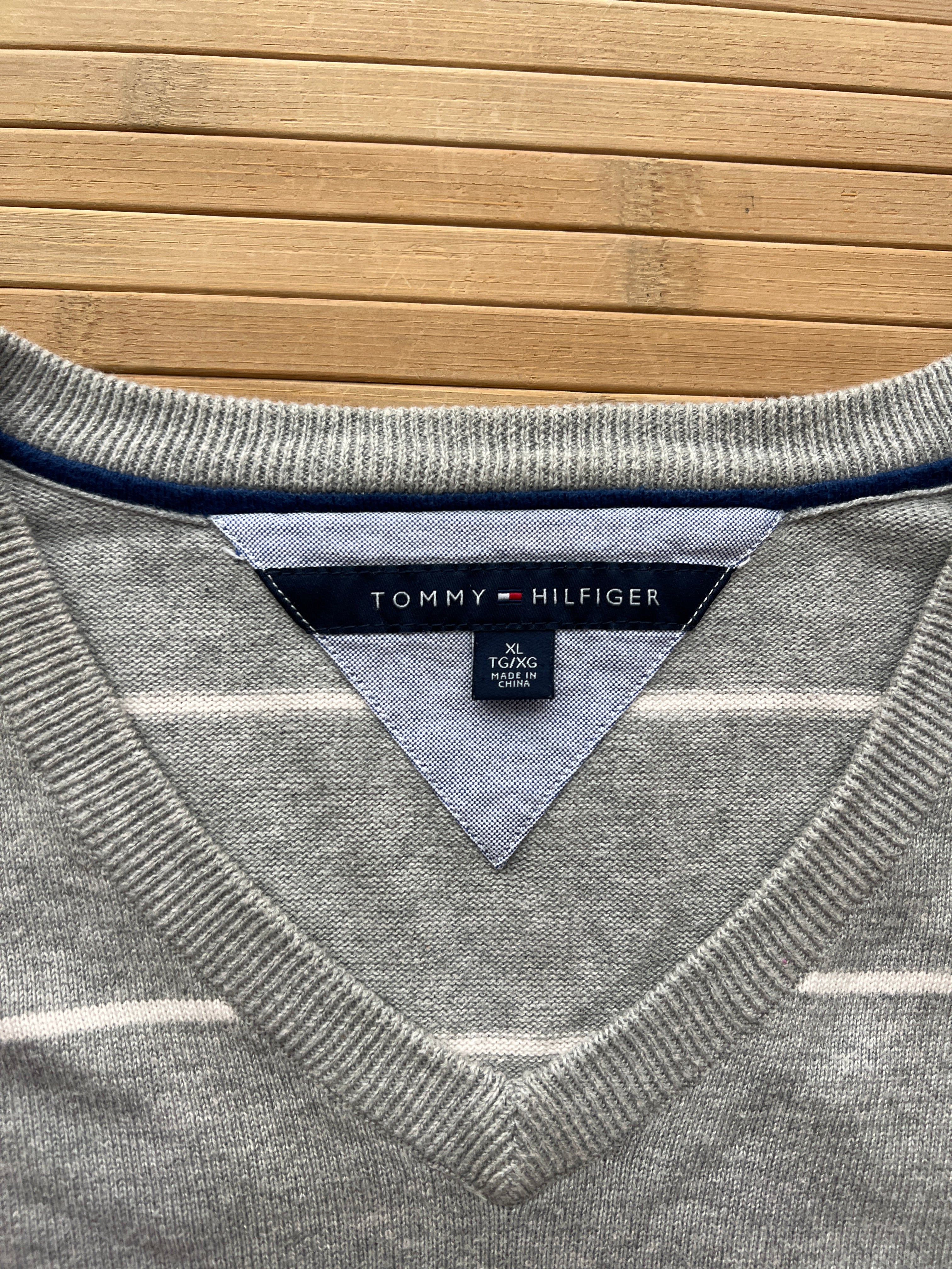 Tommy Grey Stripped Knit (XL)