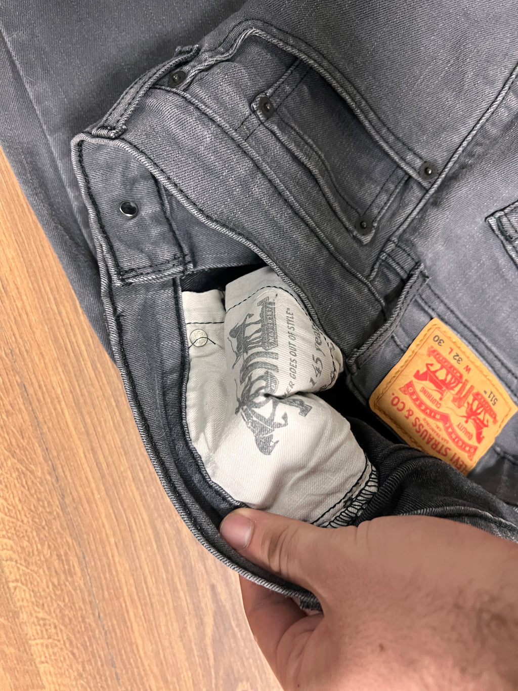 Levis 511 Gray Jeans (34x30)