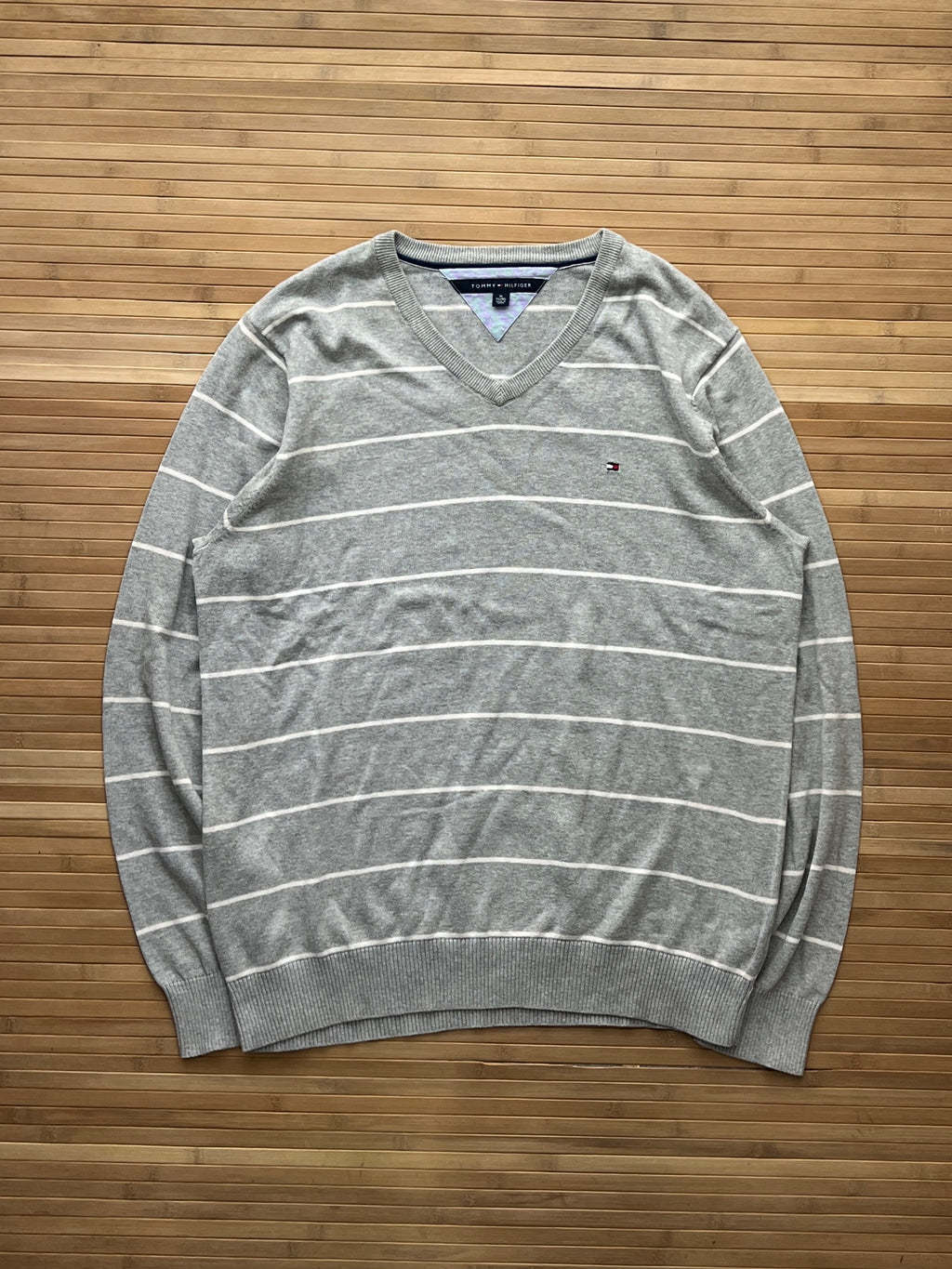 Tommy Grey Stripped Knit (XL)