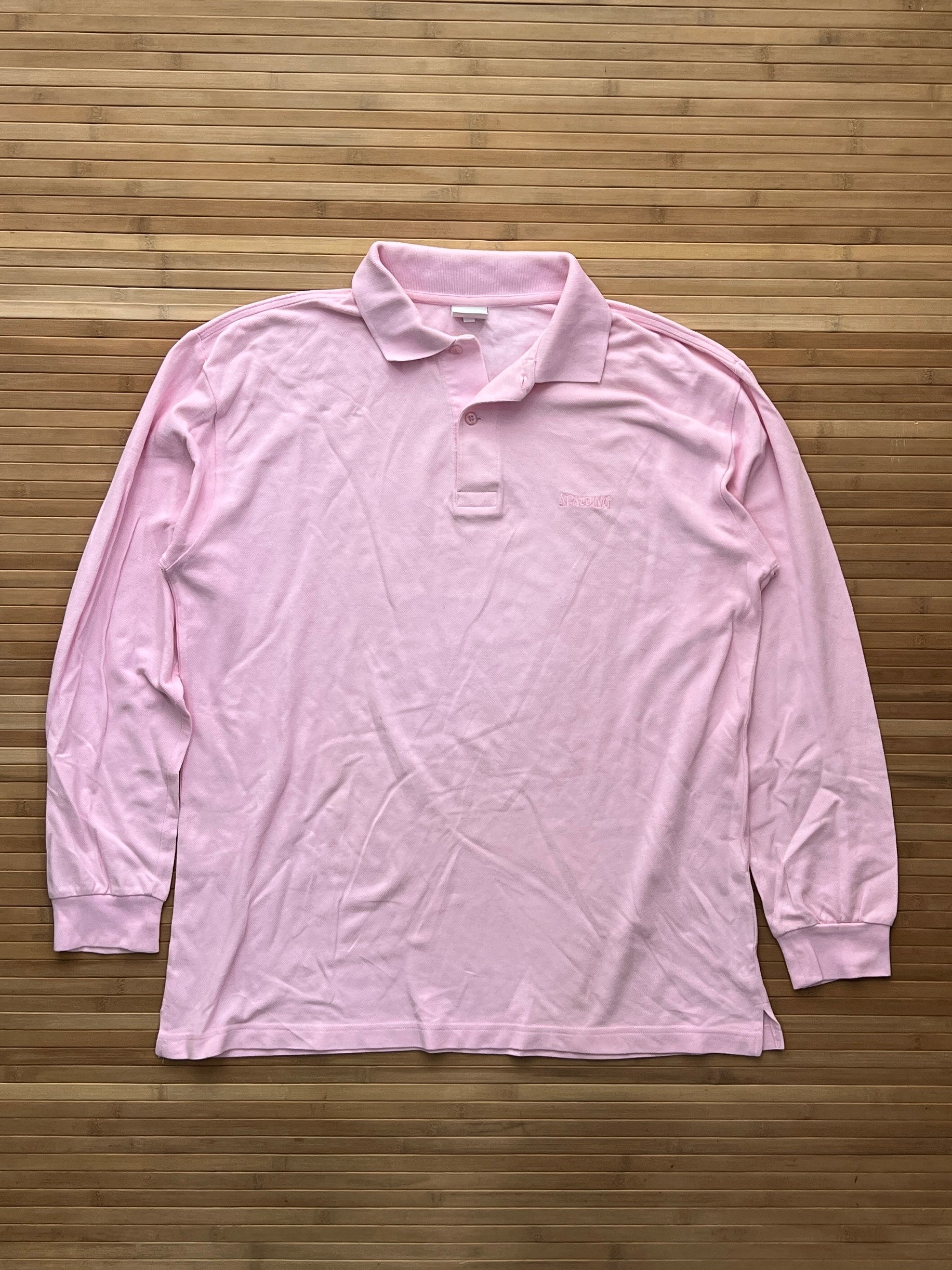 Spalding Pink Polo Long Sleeve (XL)